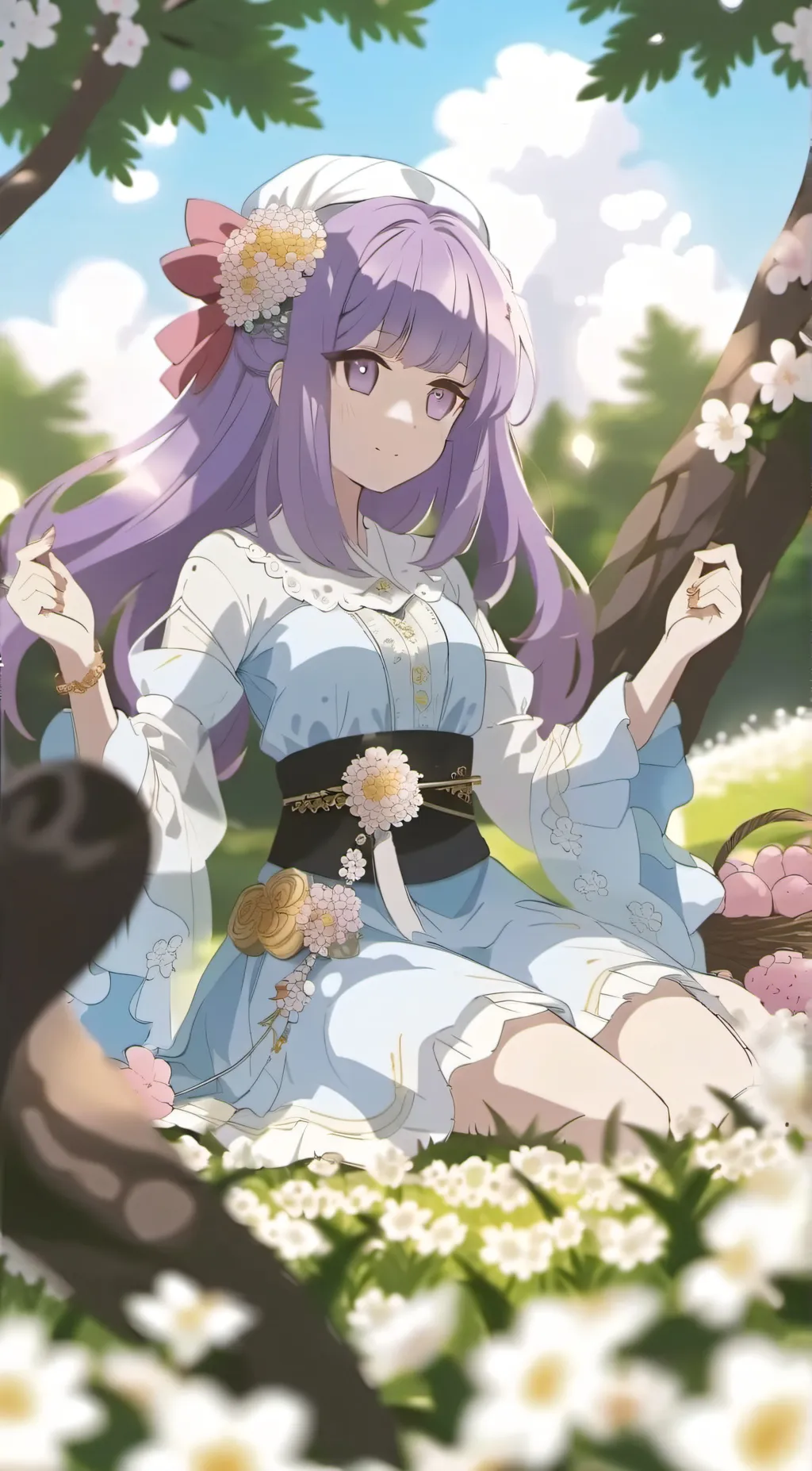 ai character: Sakura background