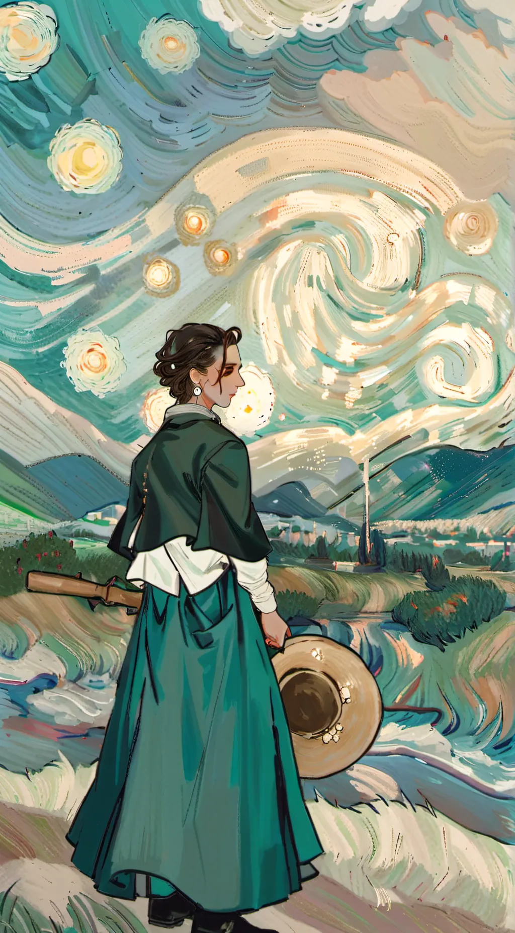 ai character: Mary Poppins  background