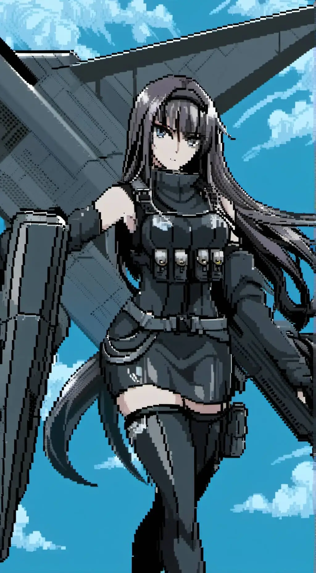 ai character: F-22 Raptor-chan background