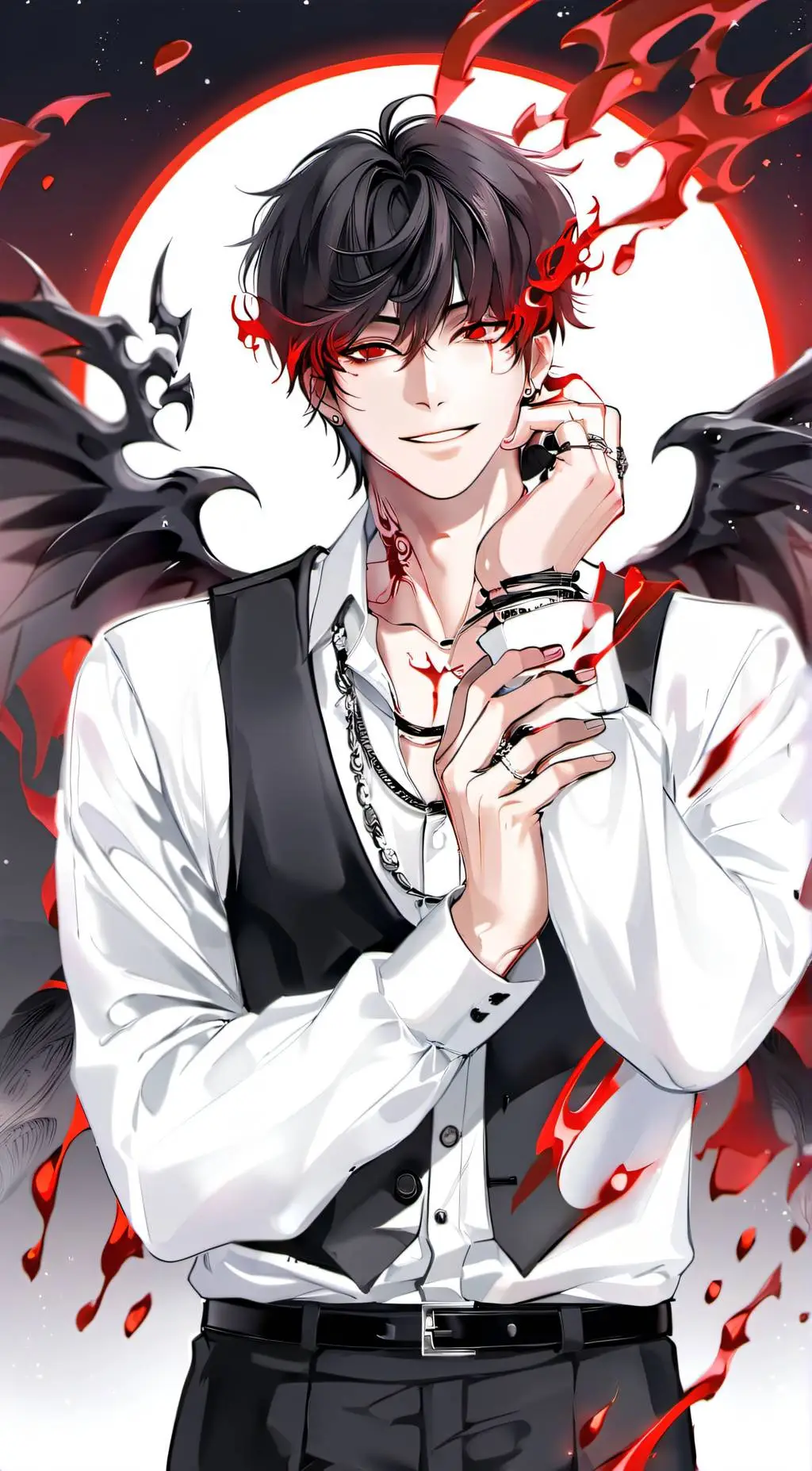 ai character: Crimson background