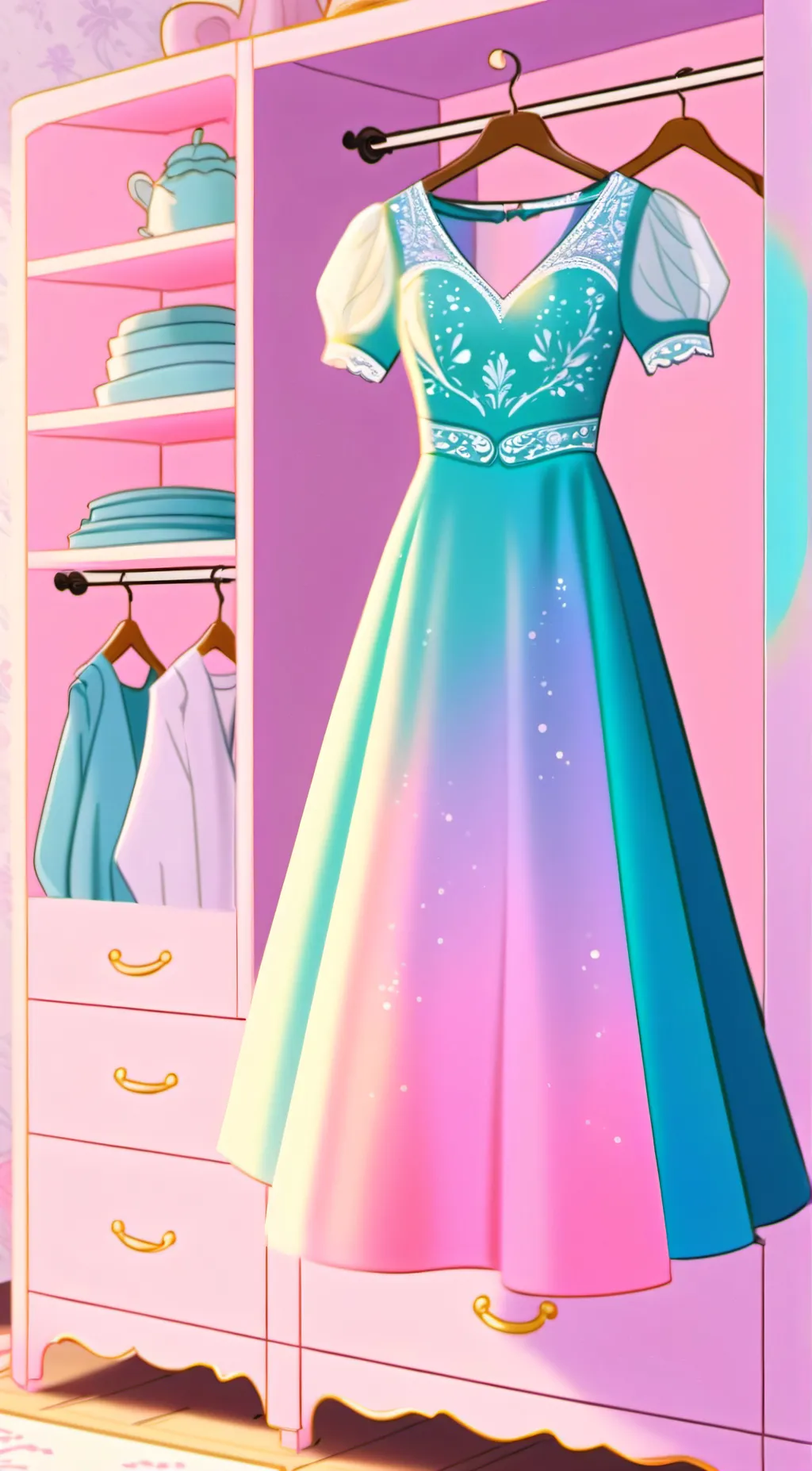ai character: Beautiful Dress background