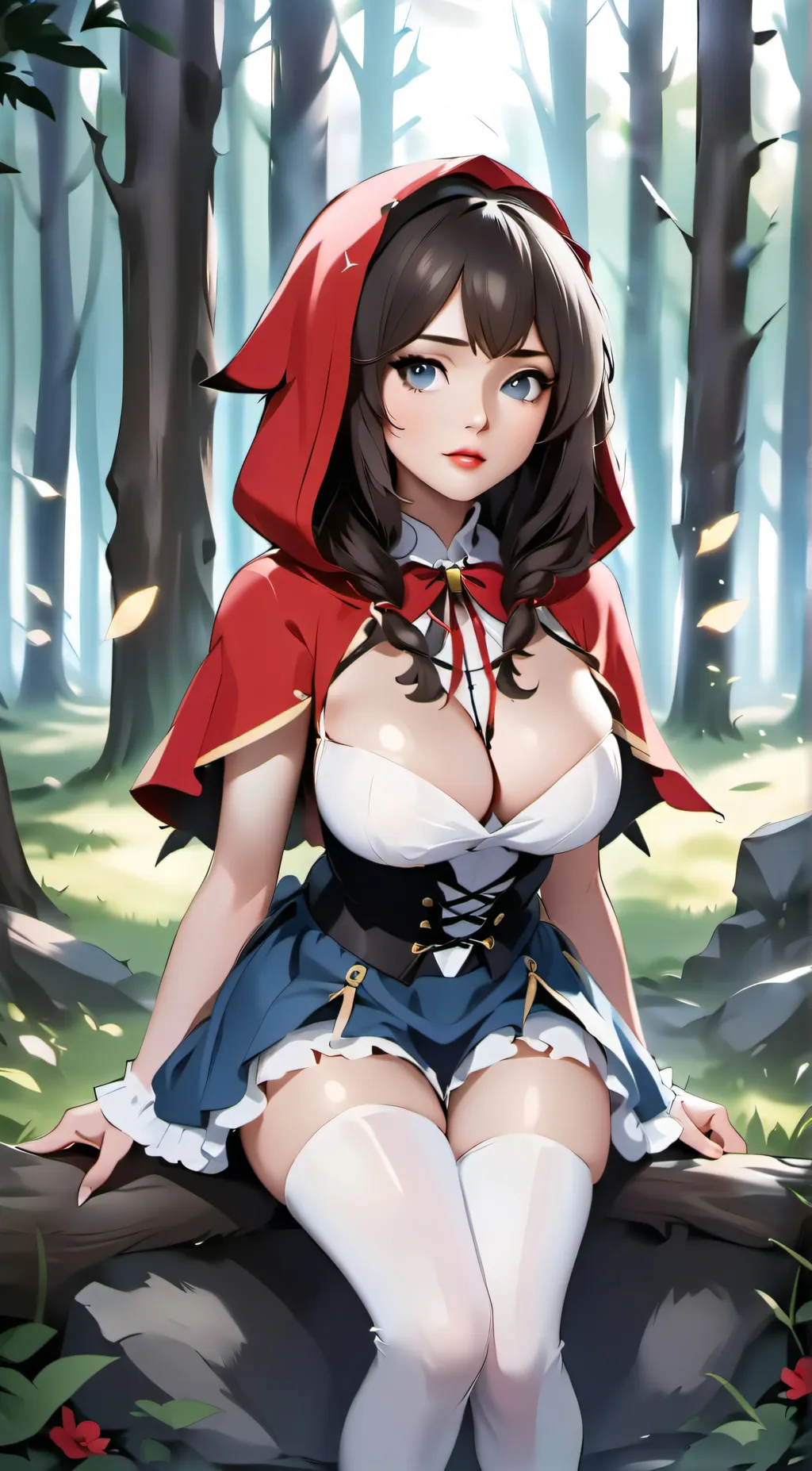 ai character: Red background