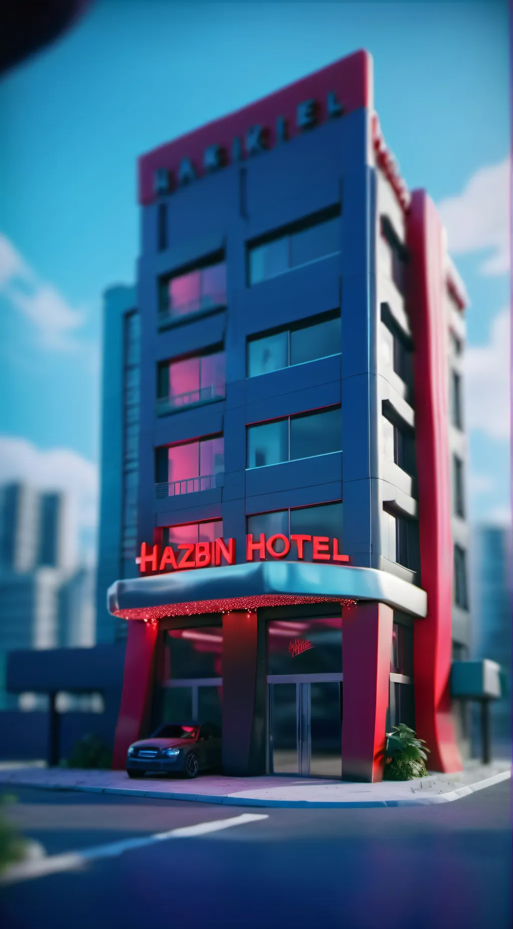 ai character: Hazbin Xmas background