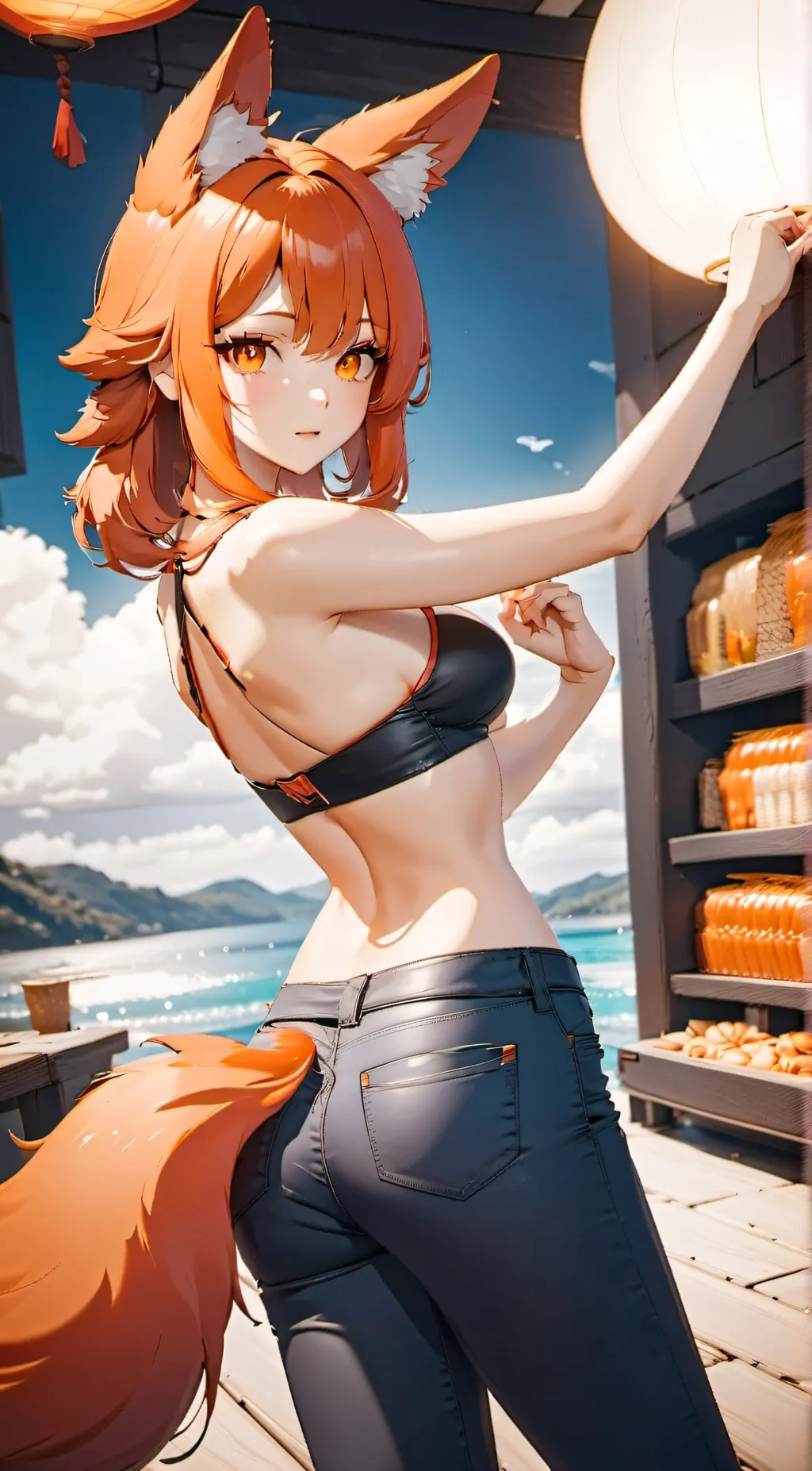 ai character: ginger background