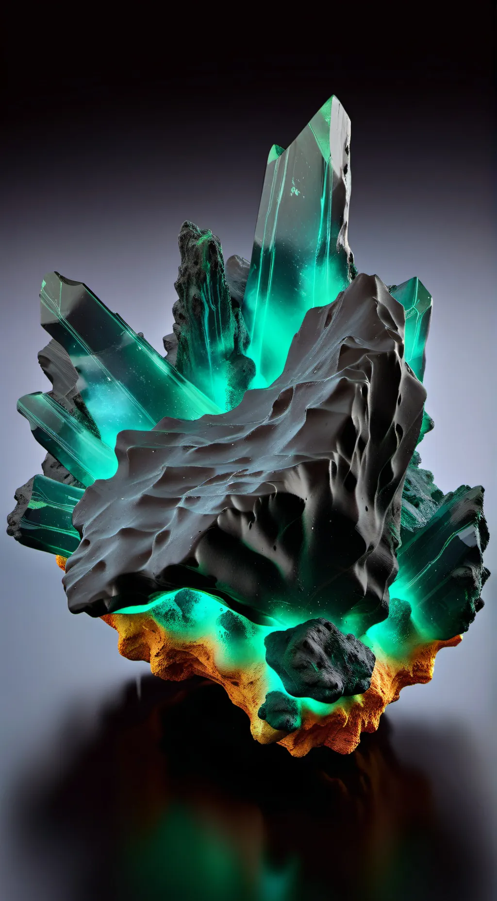 ai character: Uranium ore background