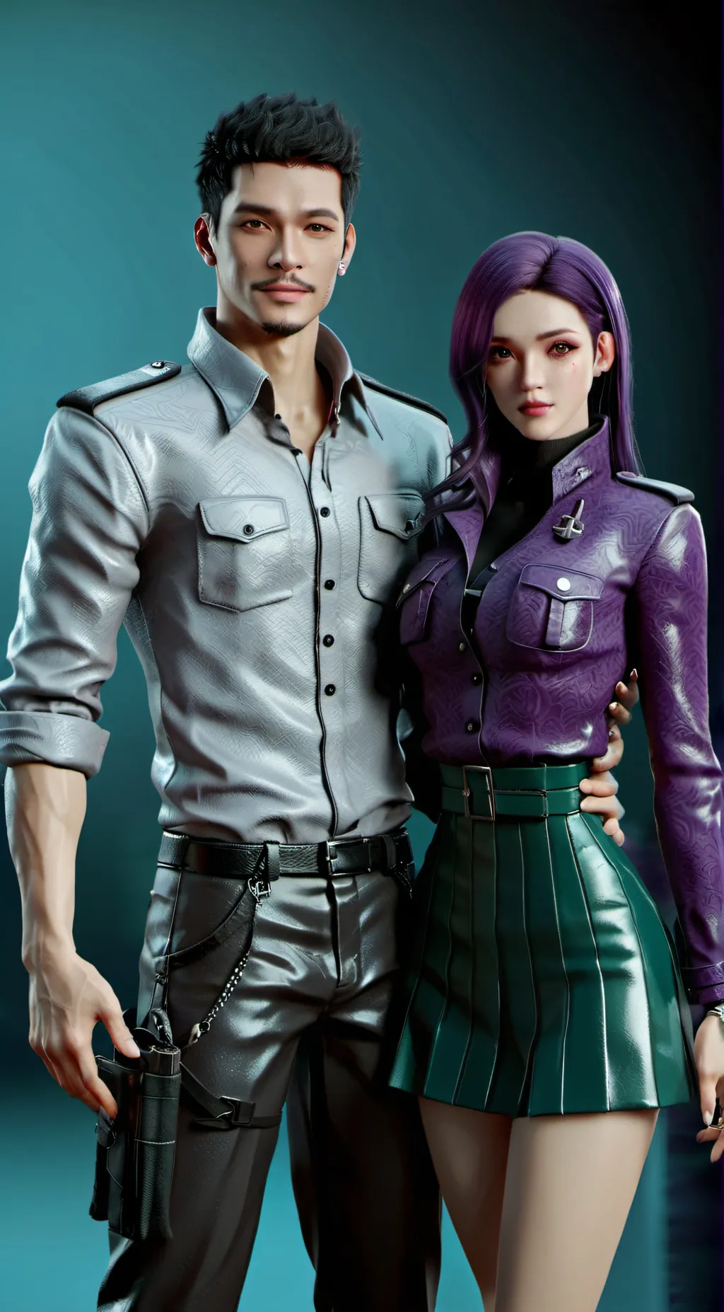 ai character: Amethyst and buck  background