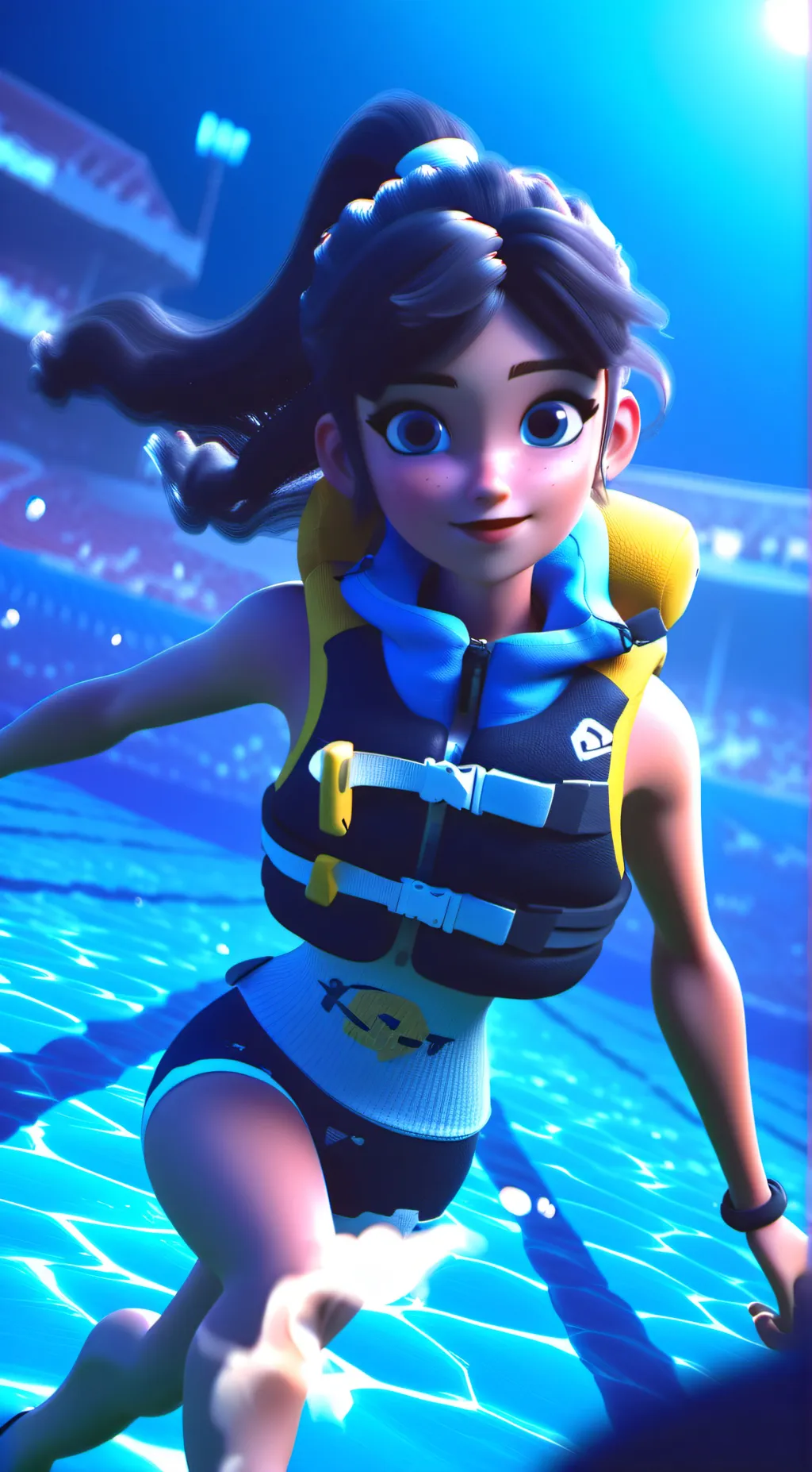 ai character: sera the surfer background