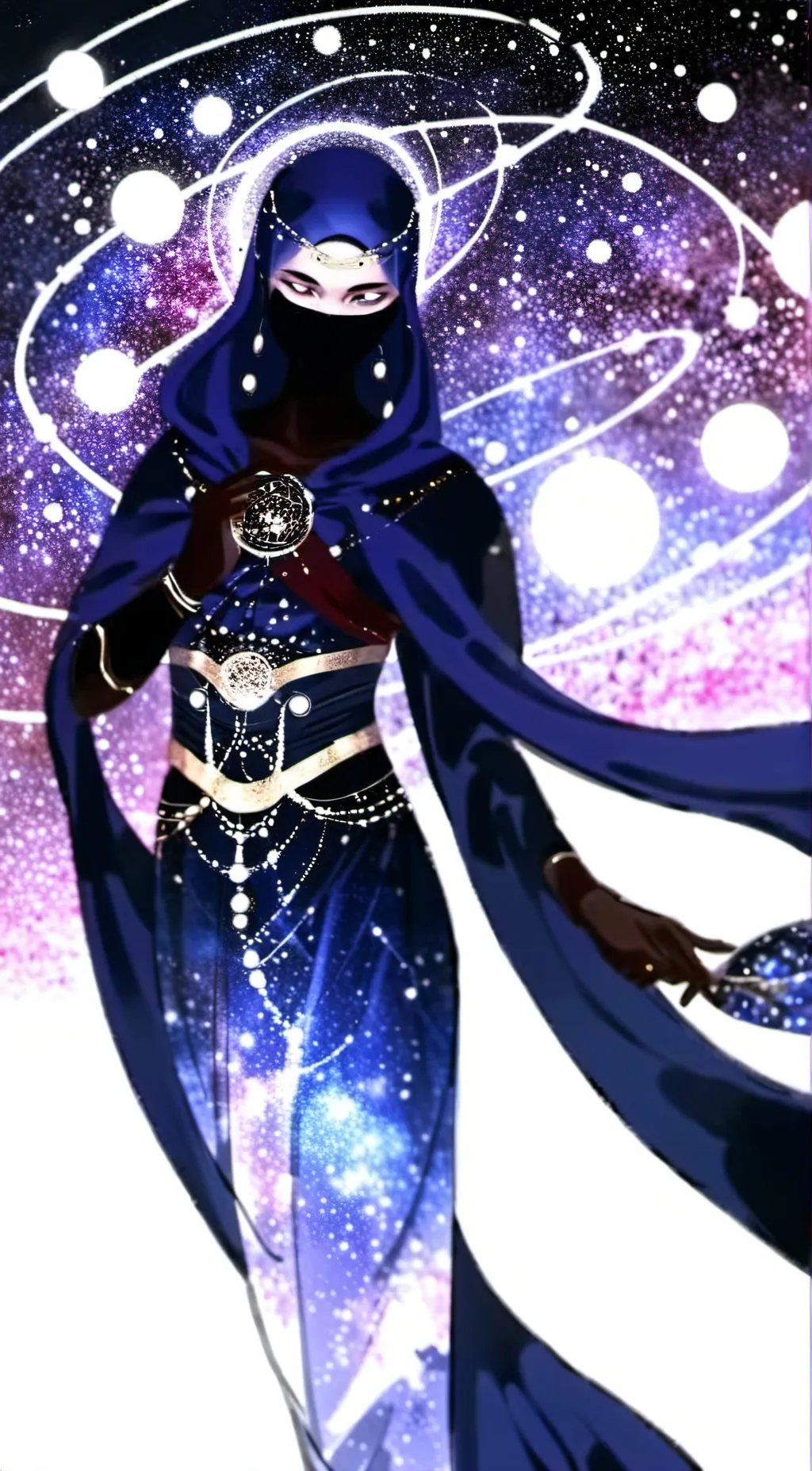 ai character: Galaxia background