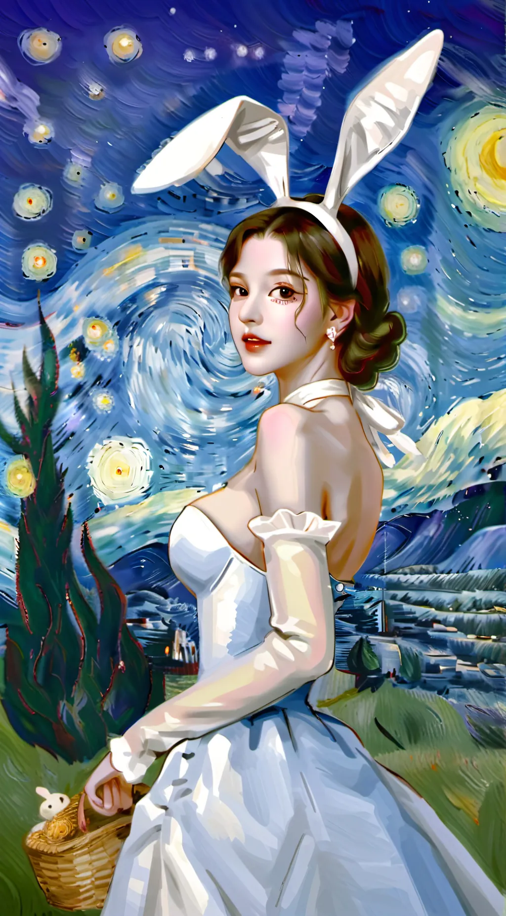 ai character: bunny girl😏 background