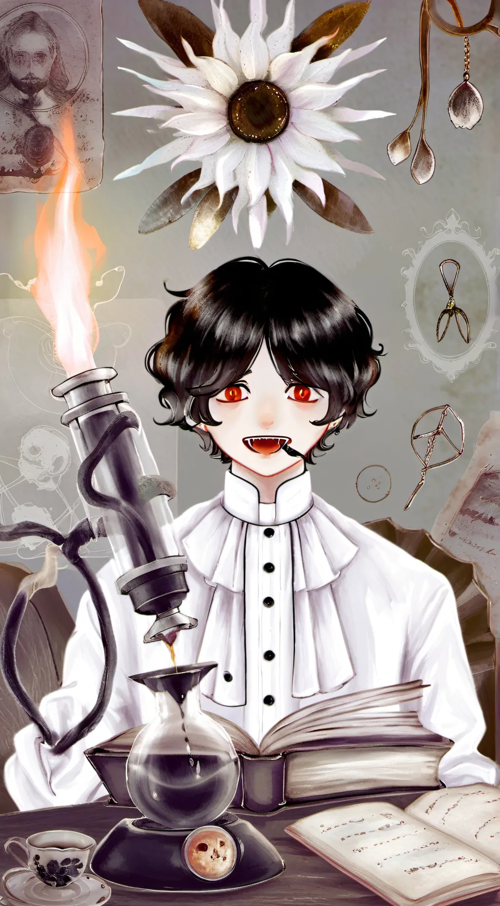 ai character: •???• background