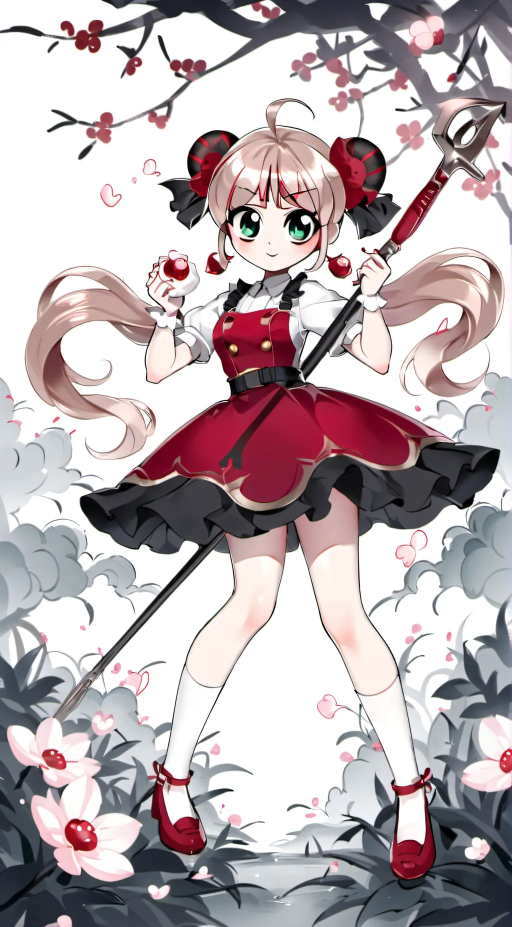 ai character: blossom background