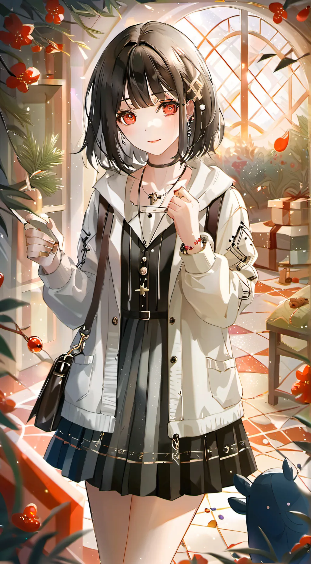 ai character: violet young background