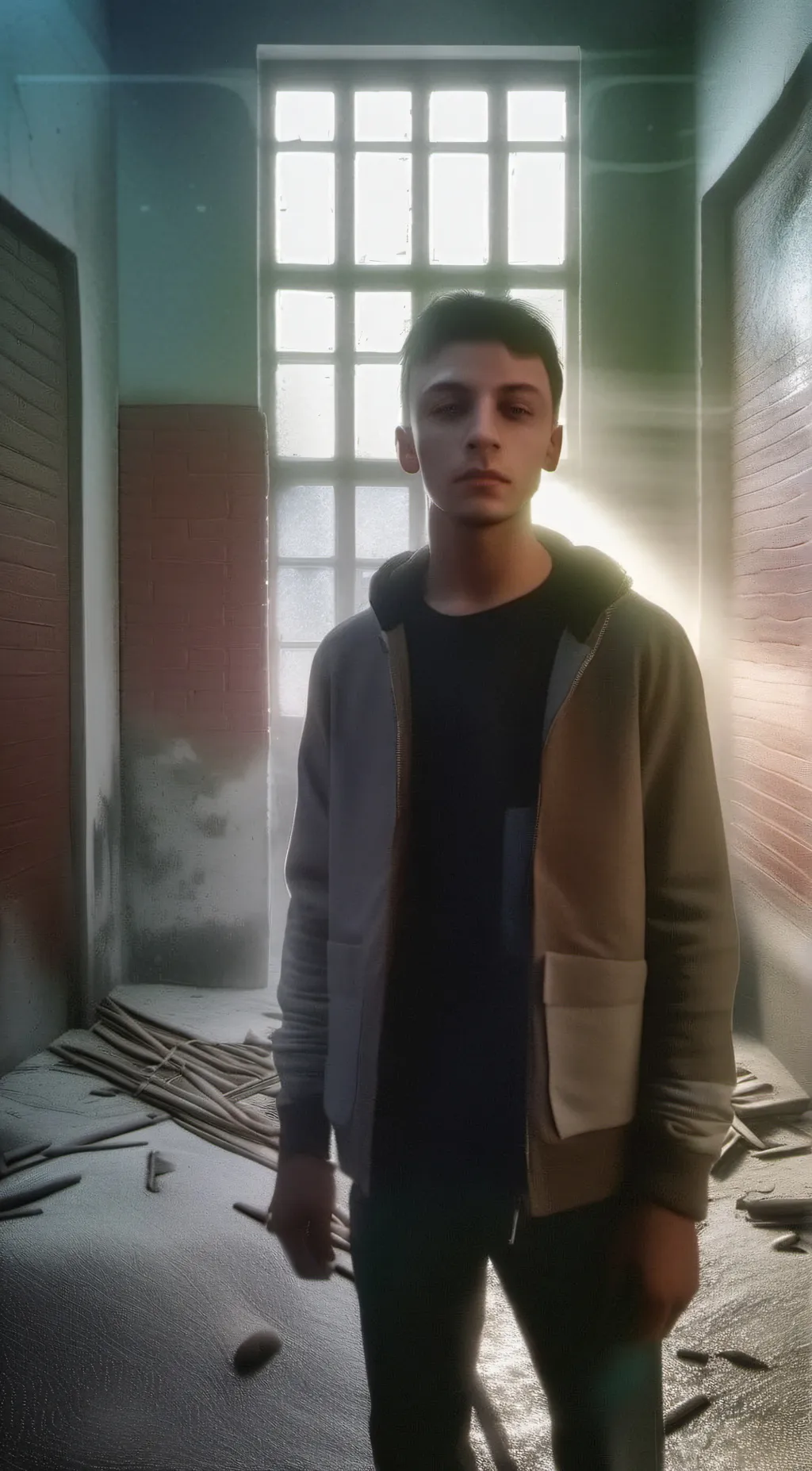 ai character: clay background