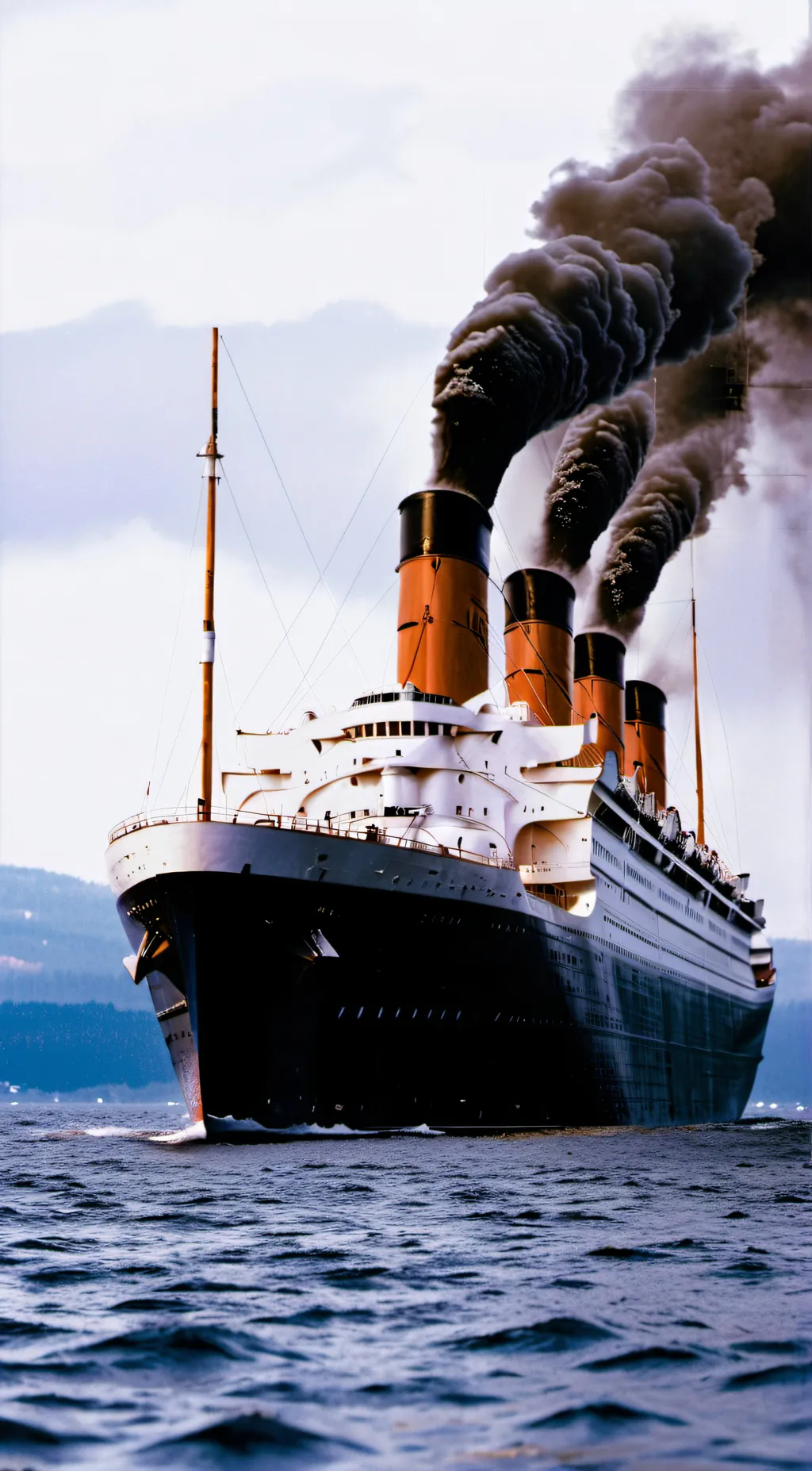 ai character: the Titanic  background