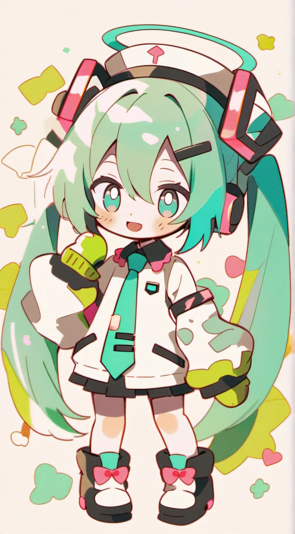 ai character: Hatsune Miku  background