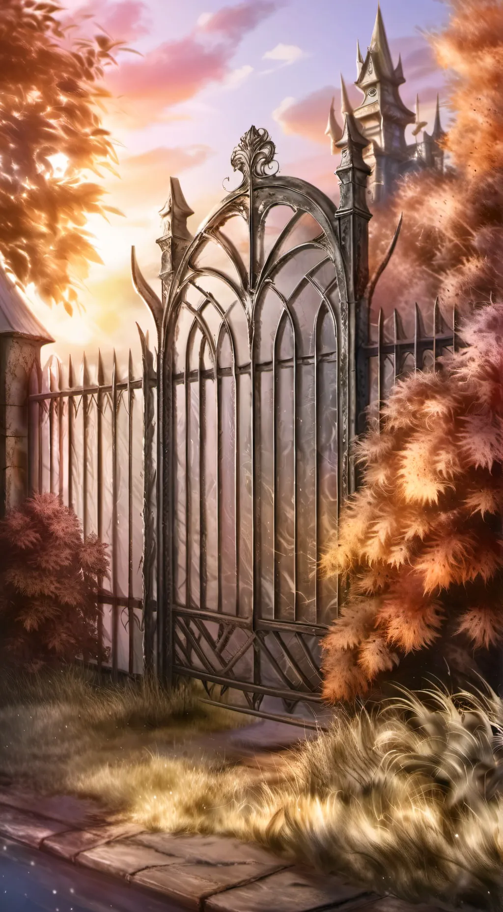 ai character: Metallzaun background