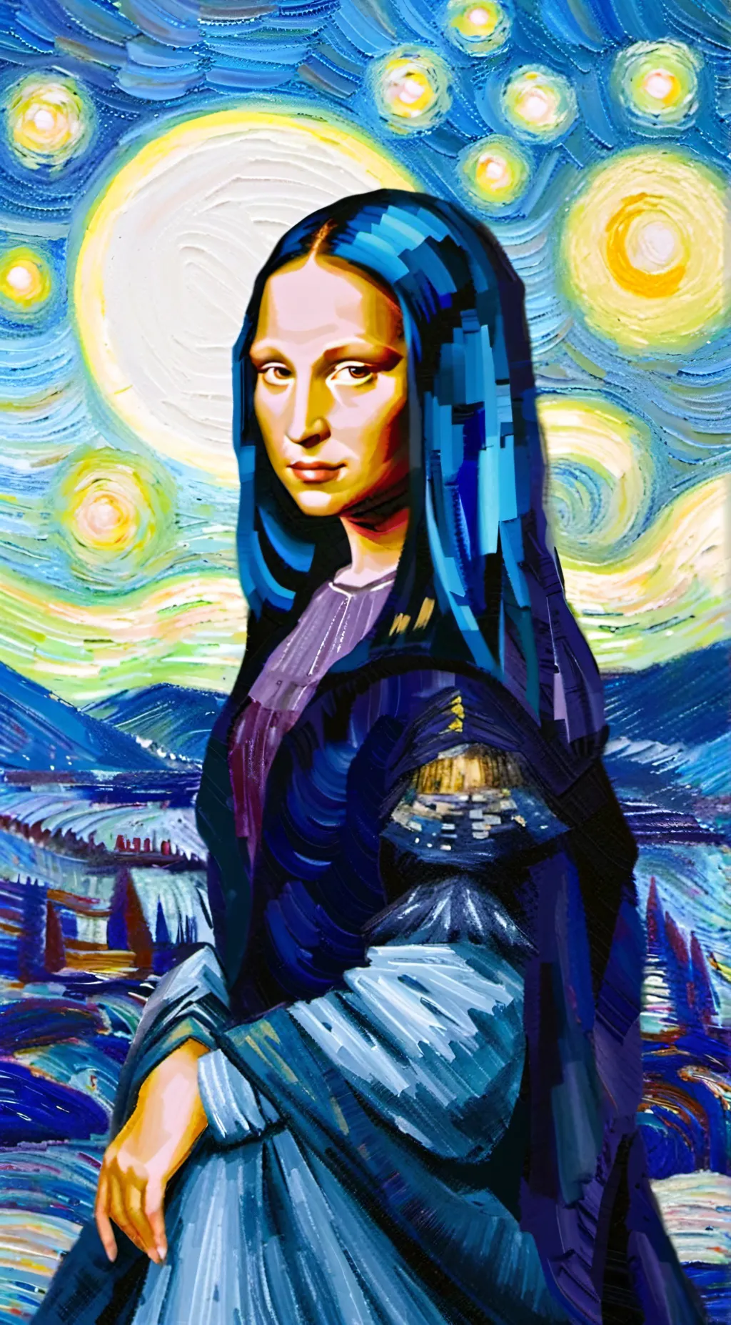 ai character: Mona Lisa background