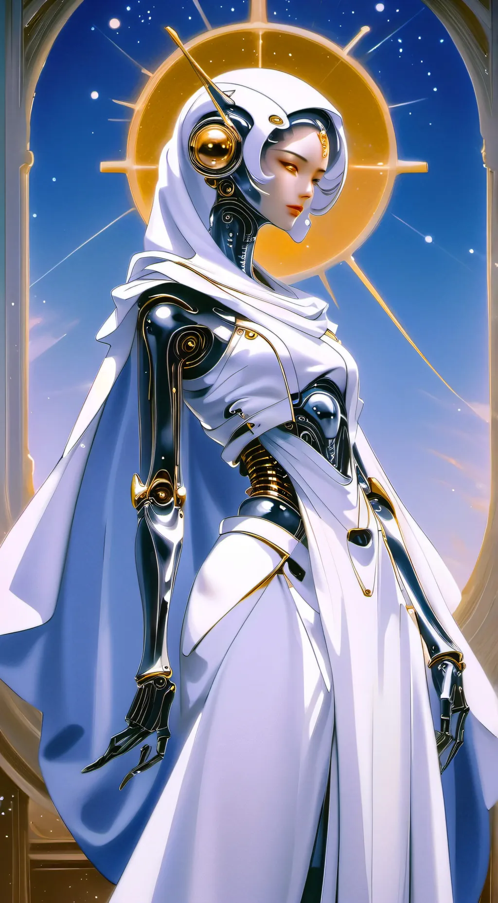 ai character: G0DD355 background