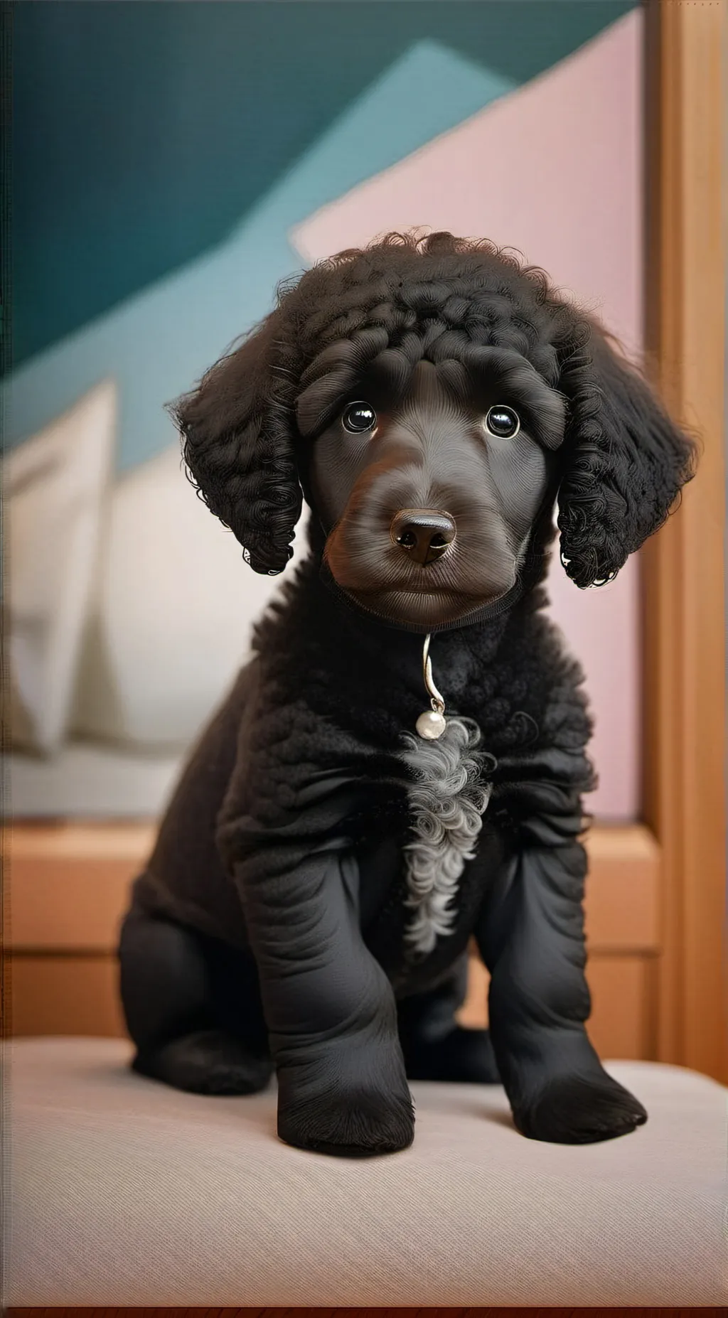 ai character: Poodle puppy background