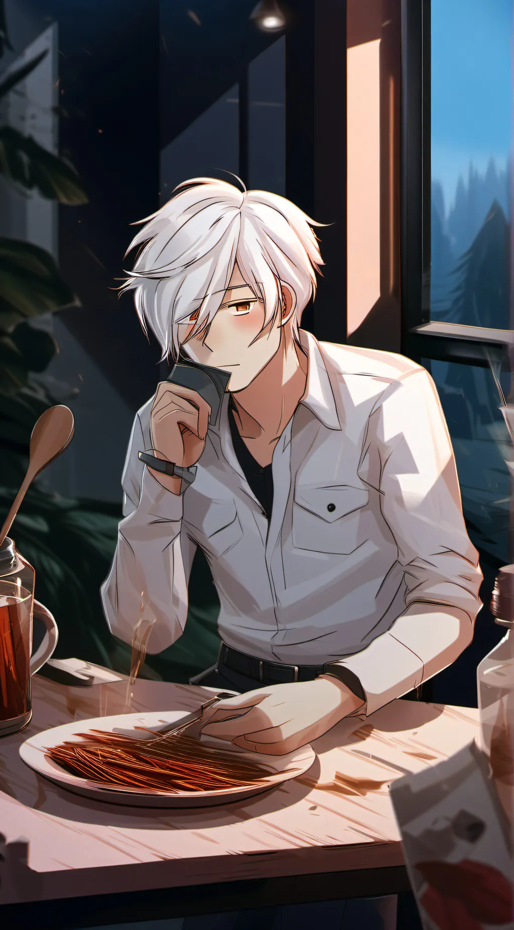 ai character: Travis x Zane background