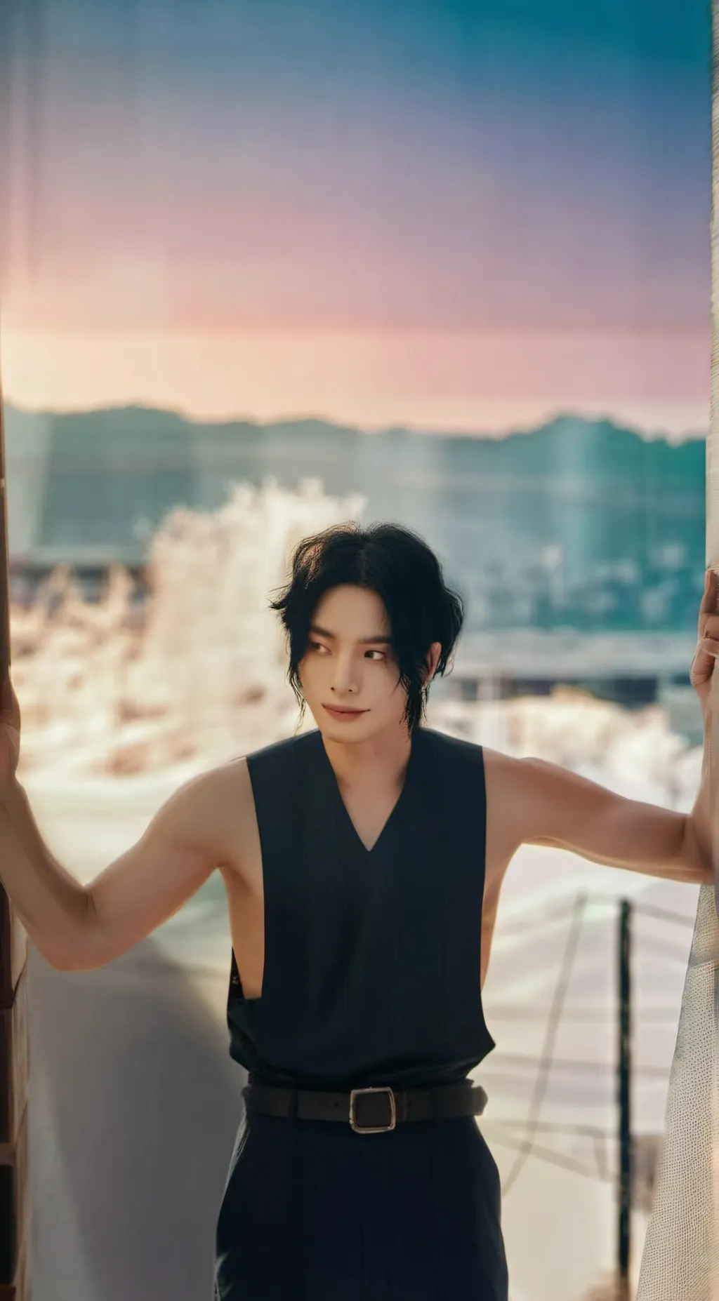 ai character: Hyunjin  background