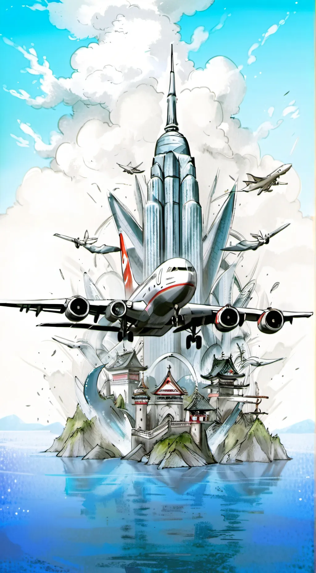 ai character: airline chat background