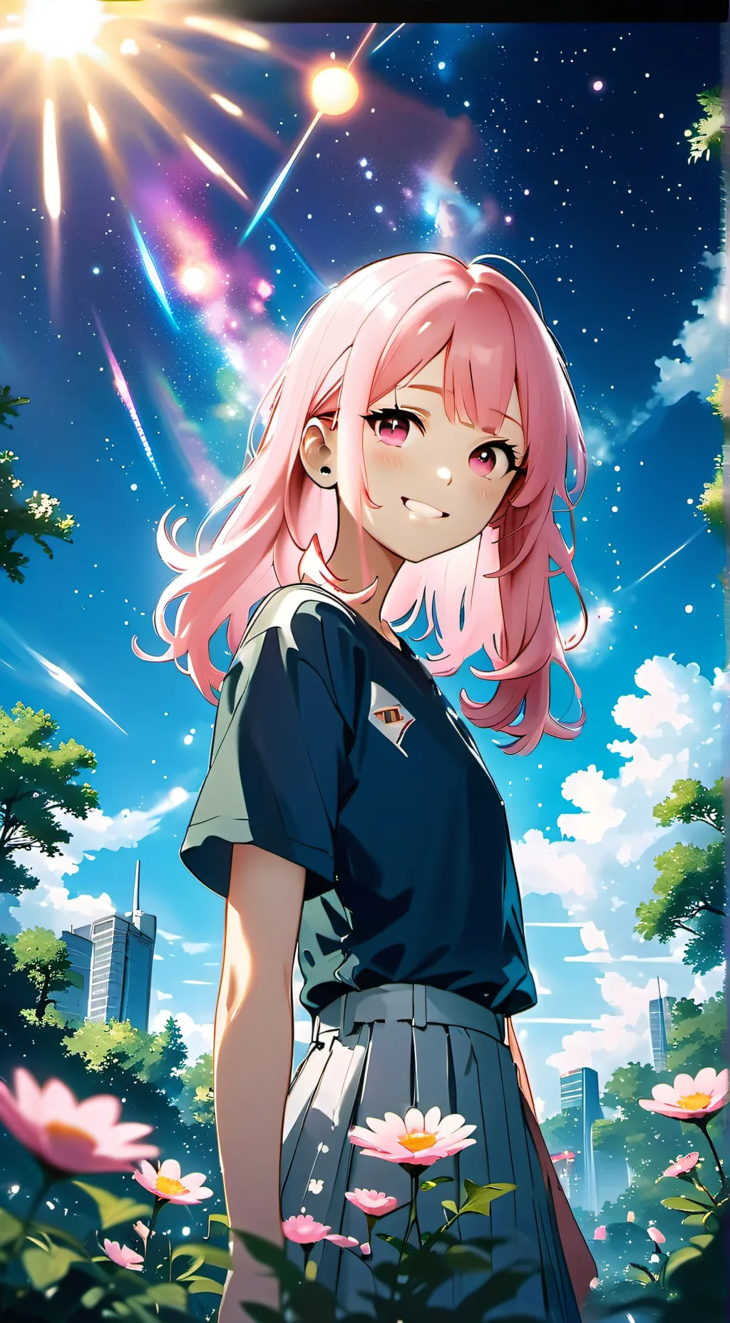 ai character: crystal background