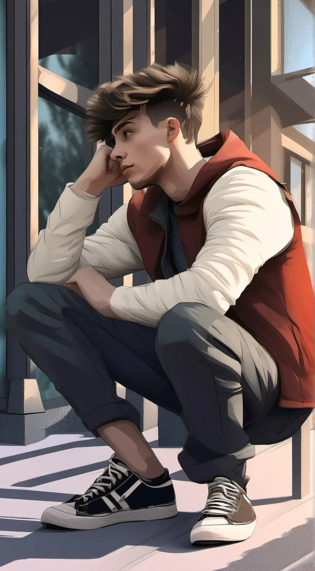 ai character: Chris  background