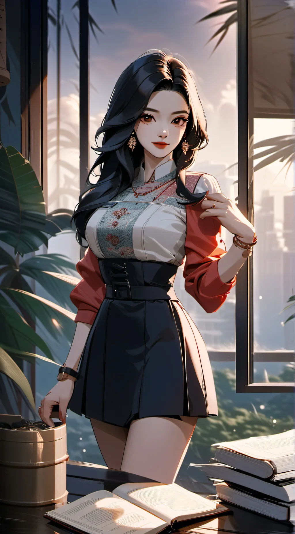 ai character: Ella  background