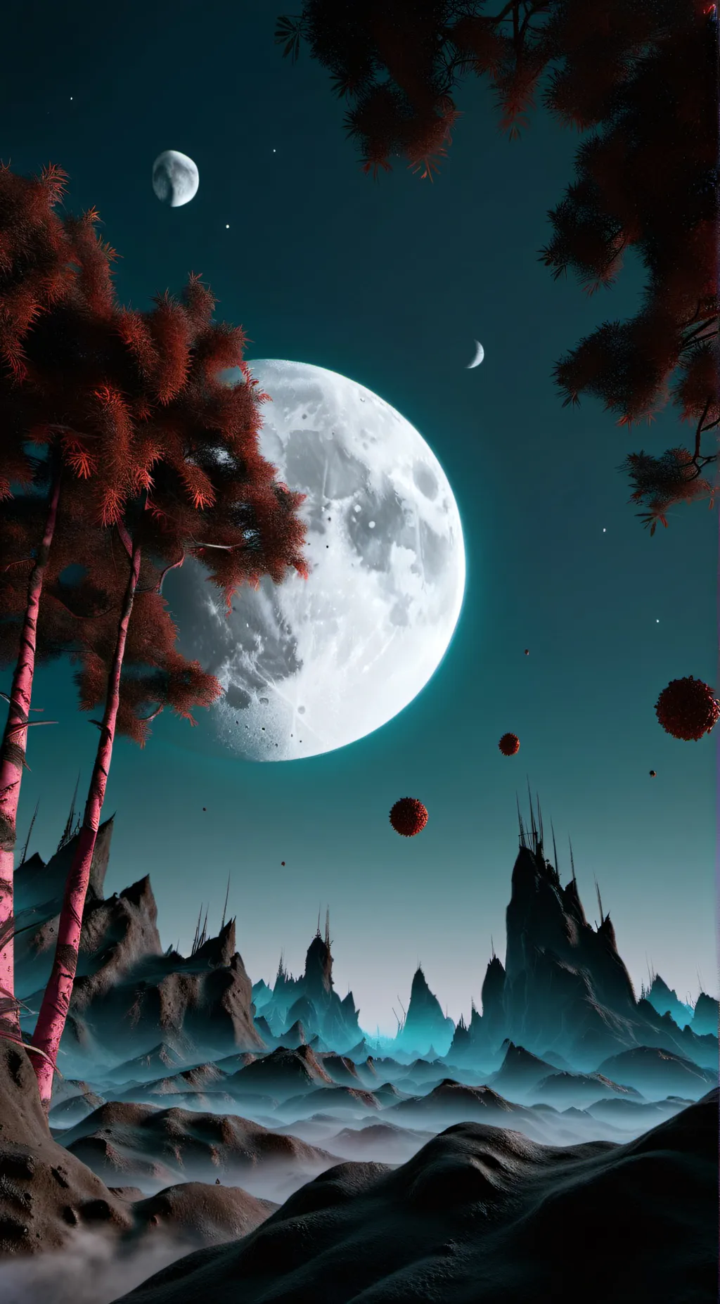 ai character: Moon (fnaf) background