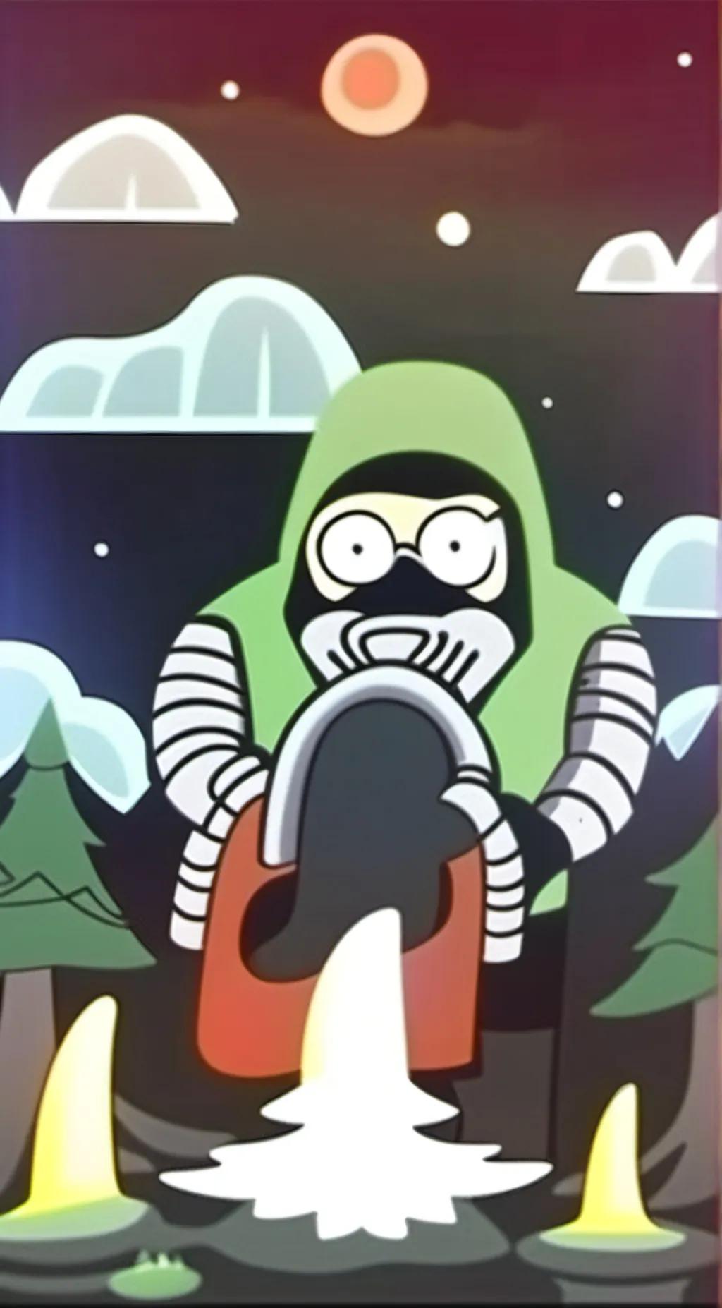 ai character: TOASTY MARK background