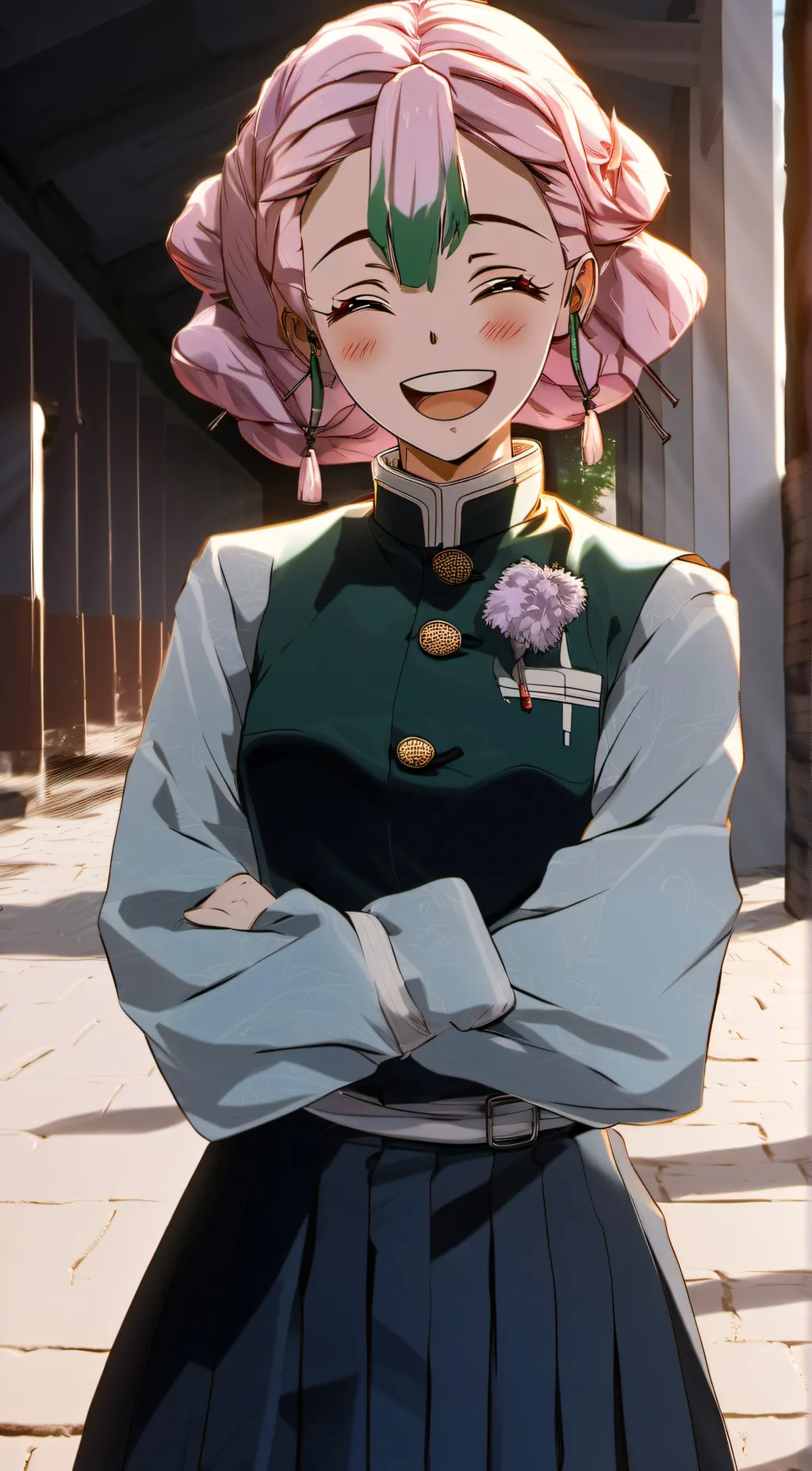 ai character: Mitsuri  background