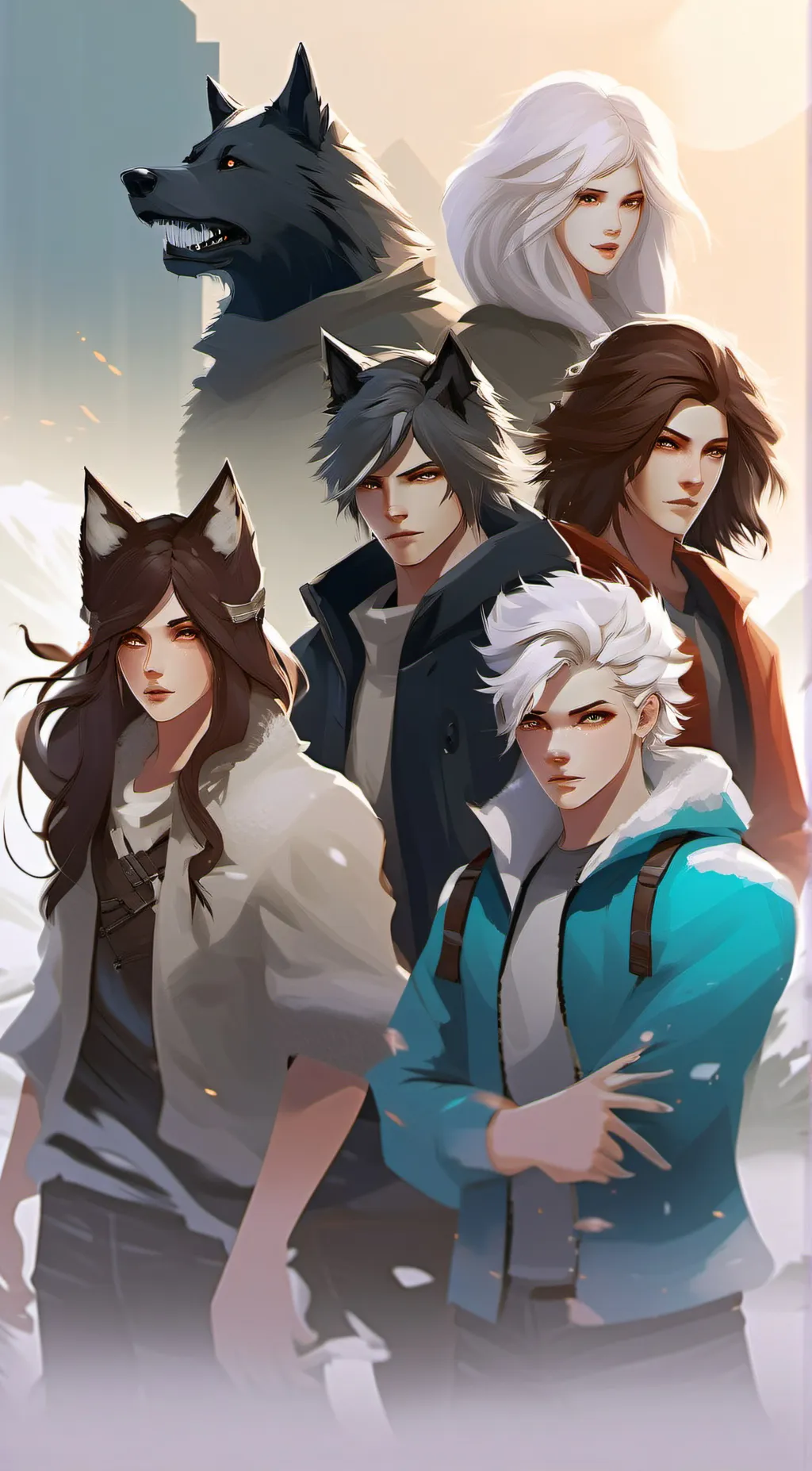 ai character: silver background