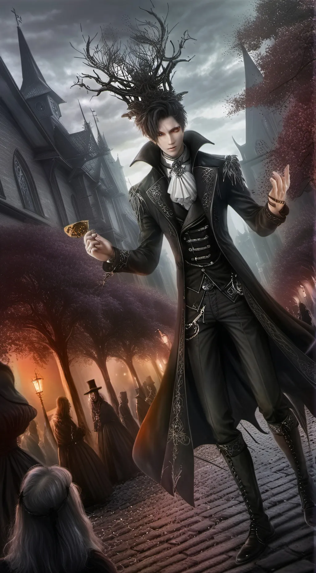 ai character: old  dark lord background