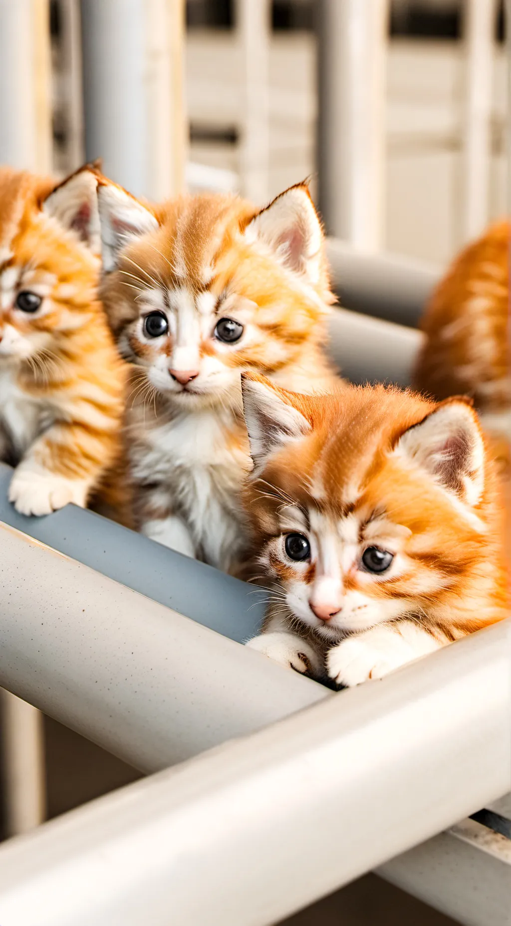 ai character: Kitten factory background