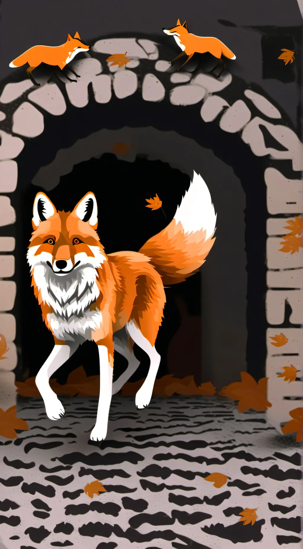 ai character: Flame the fox background