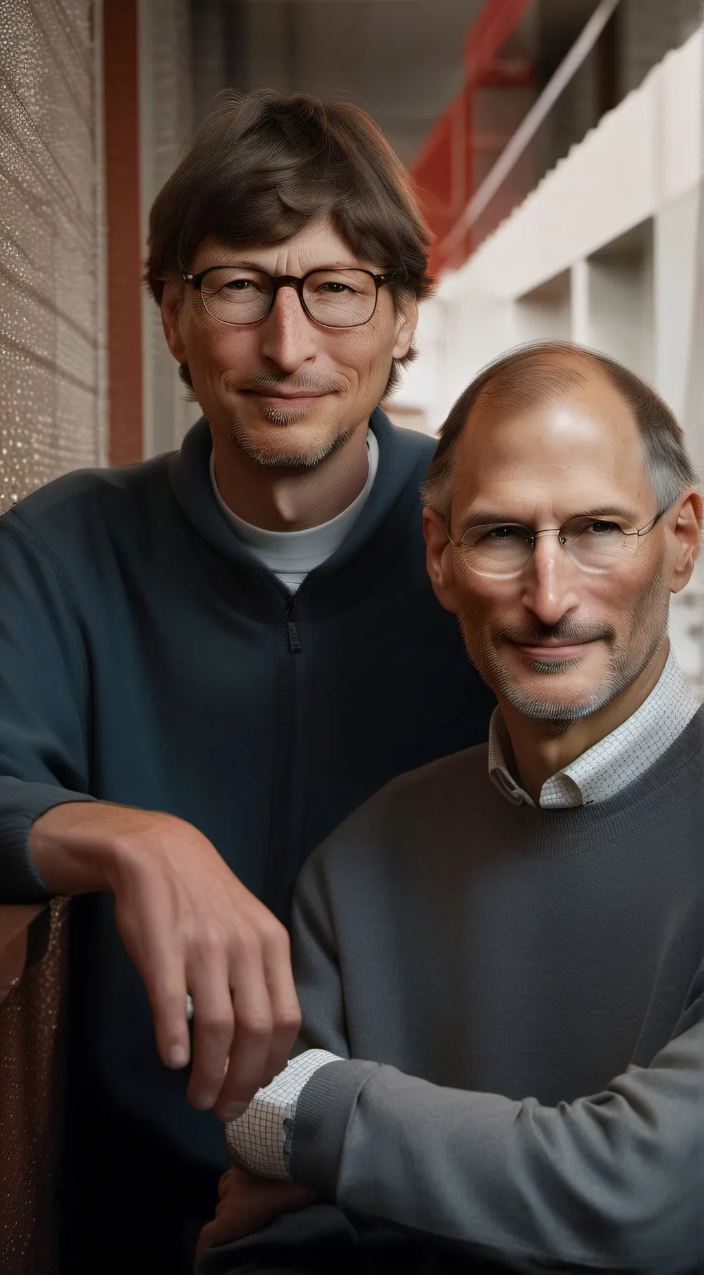 ai character: APPLE AND WINDOWS background