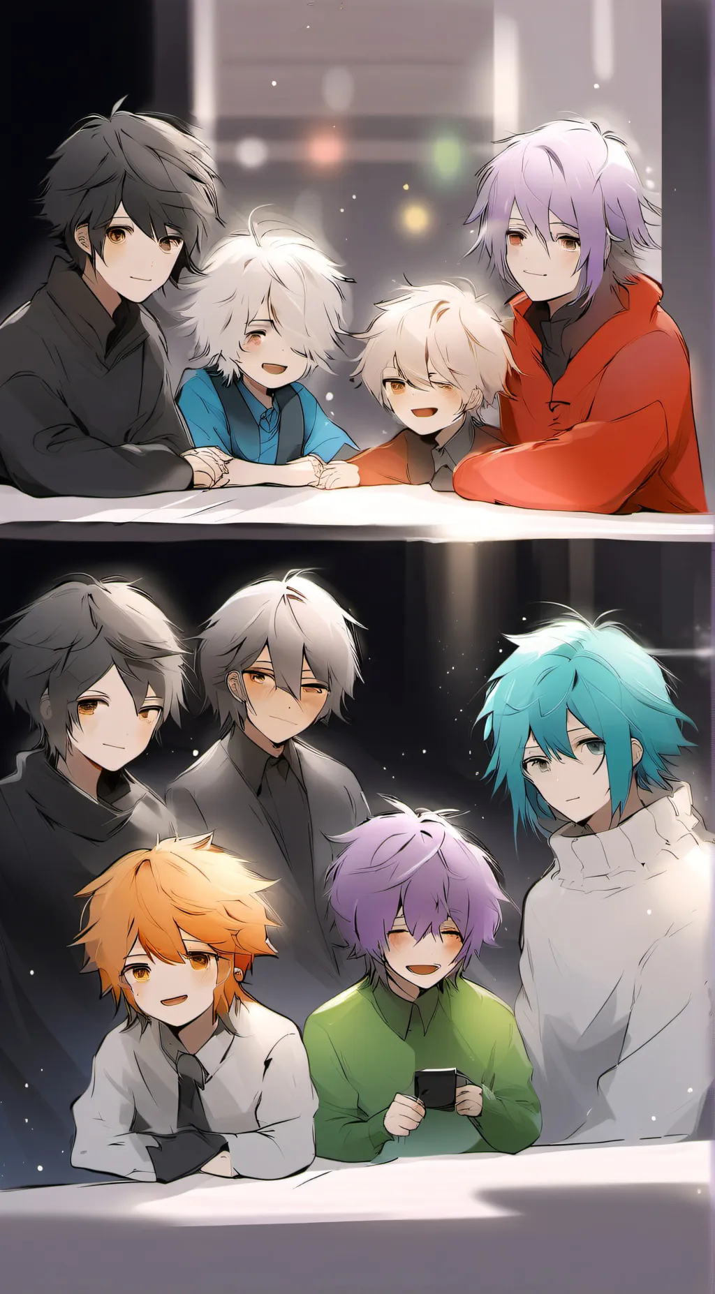 ai character: Rainbow friends background