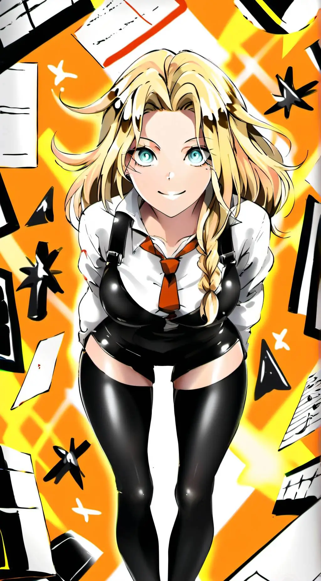 ai character: Denki but a girl  background