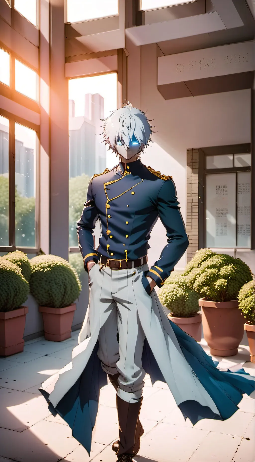 ai character: Gojo sotaru background