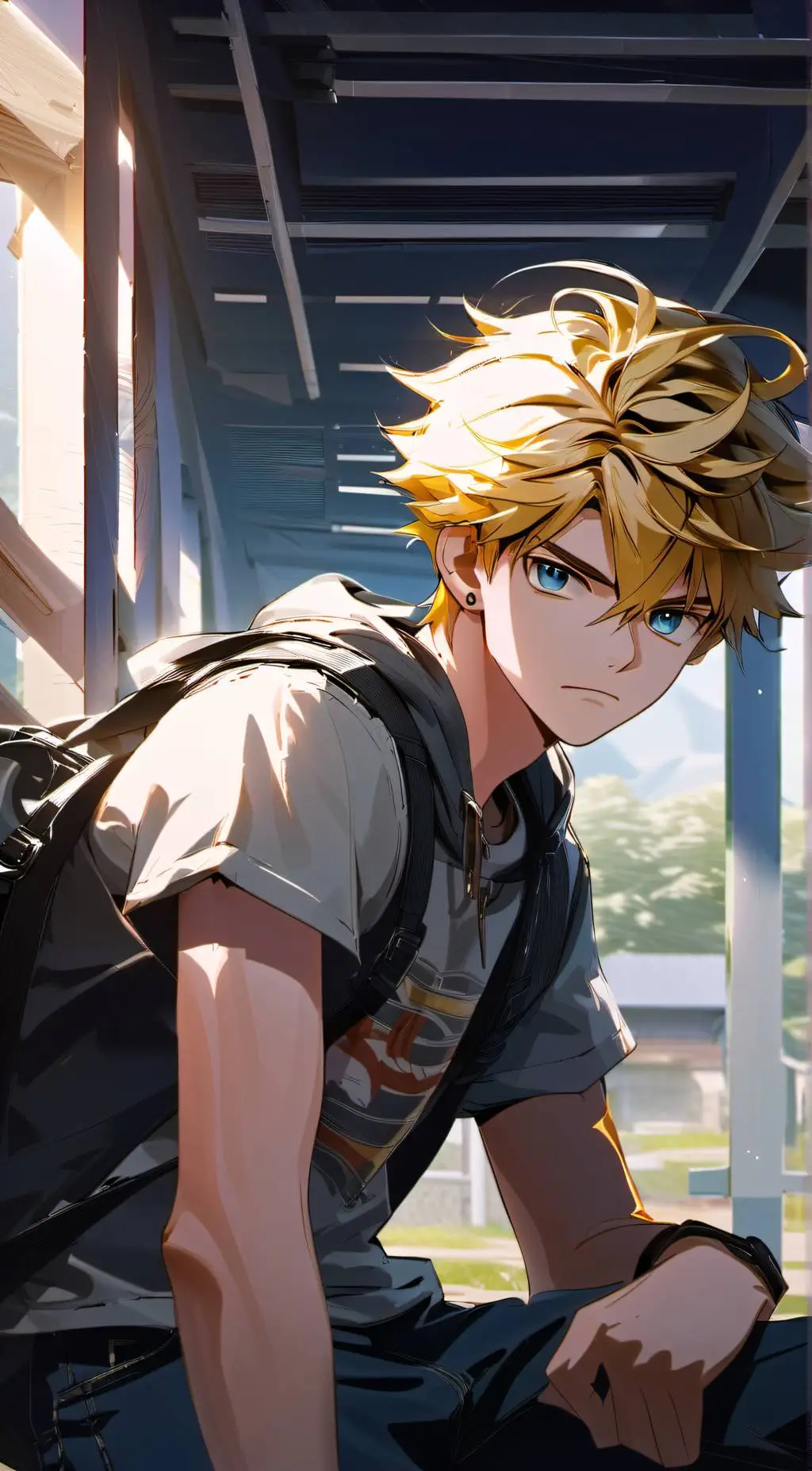 ai character: Katsuki Bakugo background