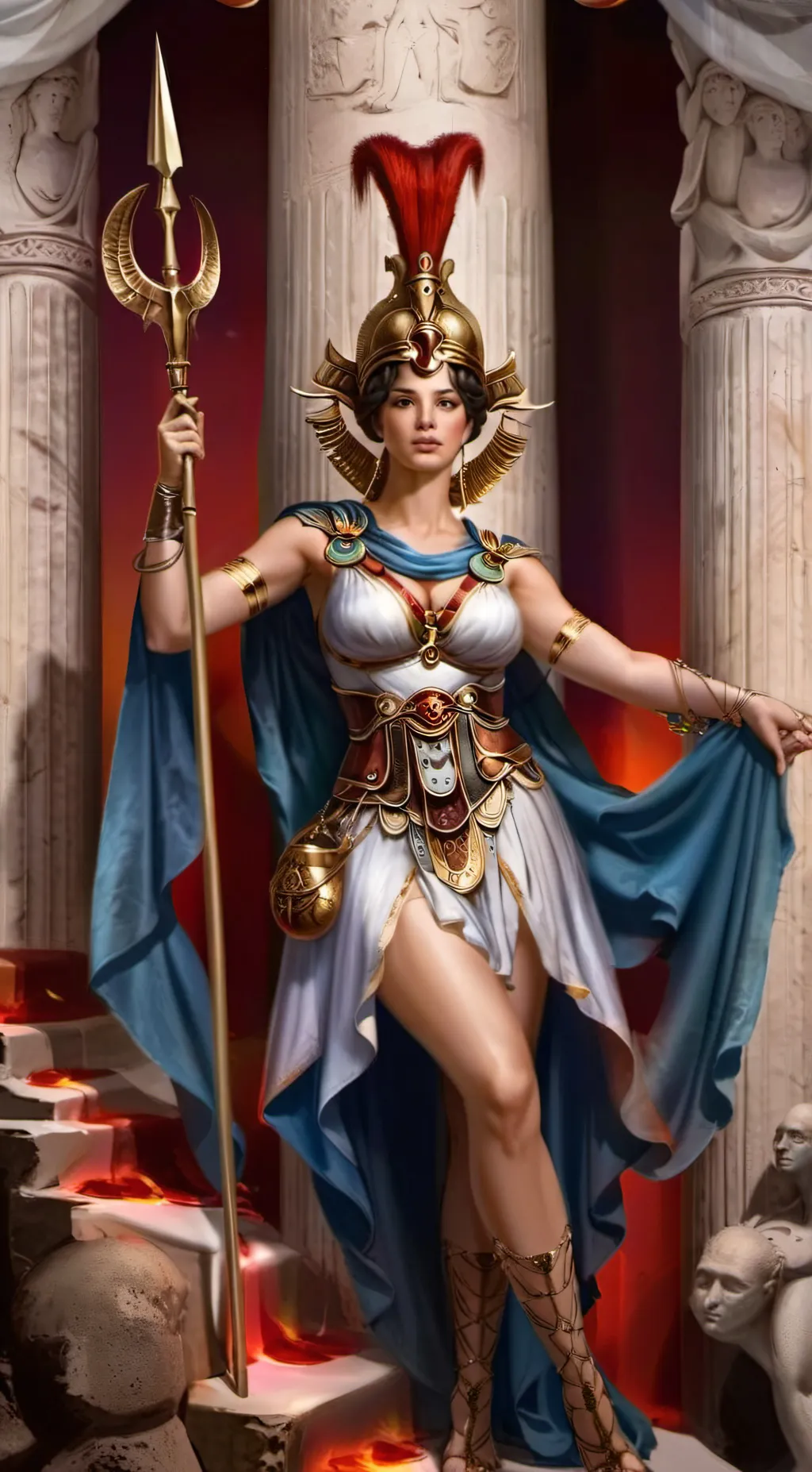 ai character: Athena  background