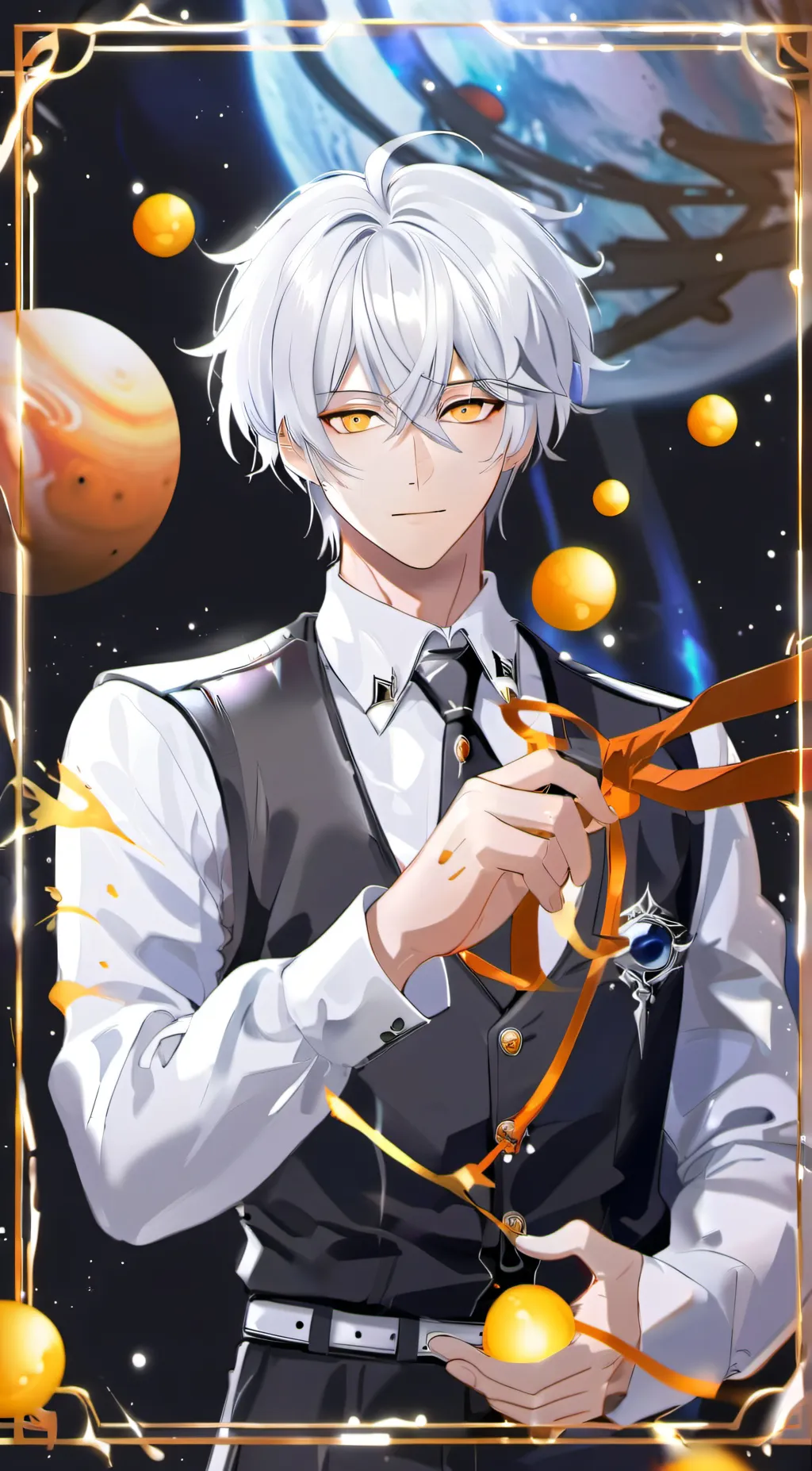 ai character: sun moon background