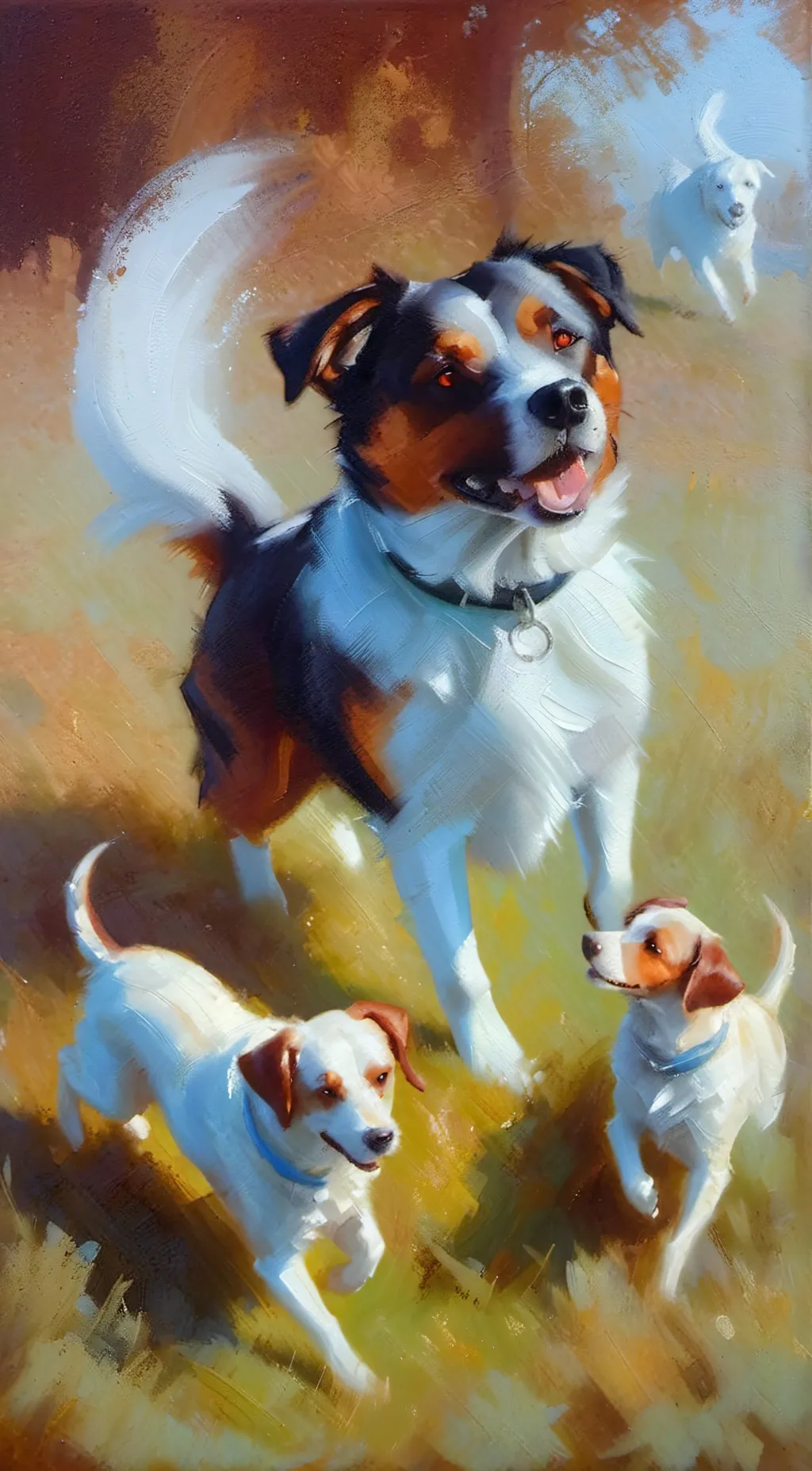 ai character: Magic pup school background