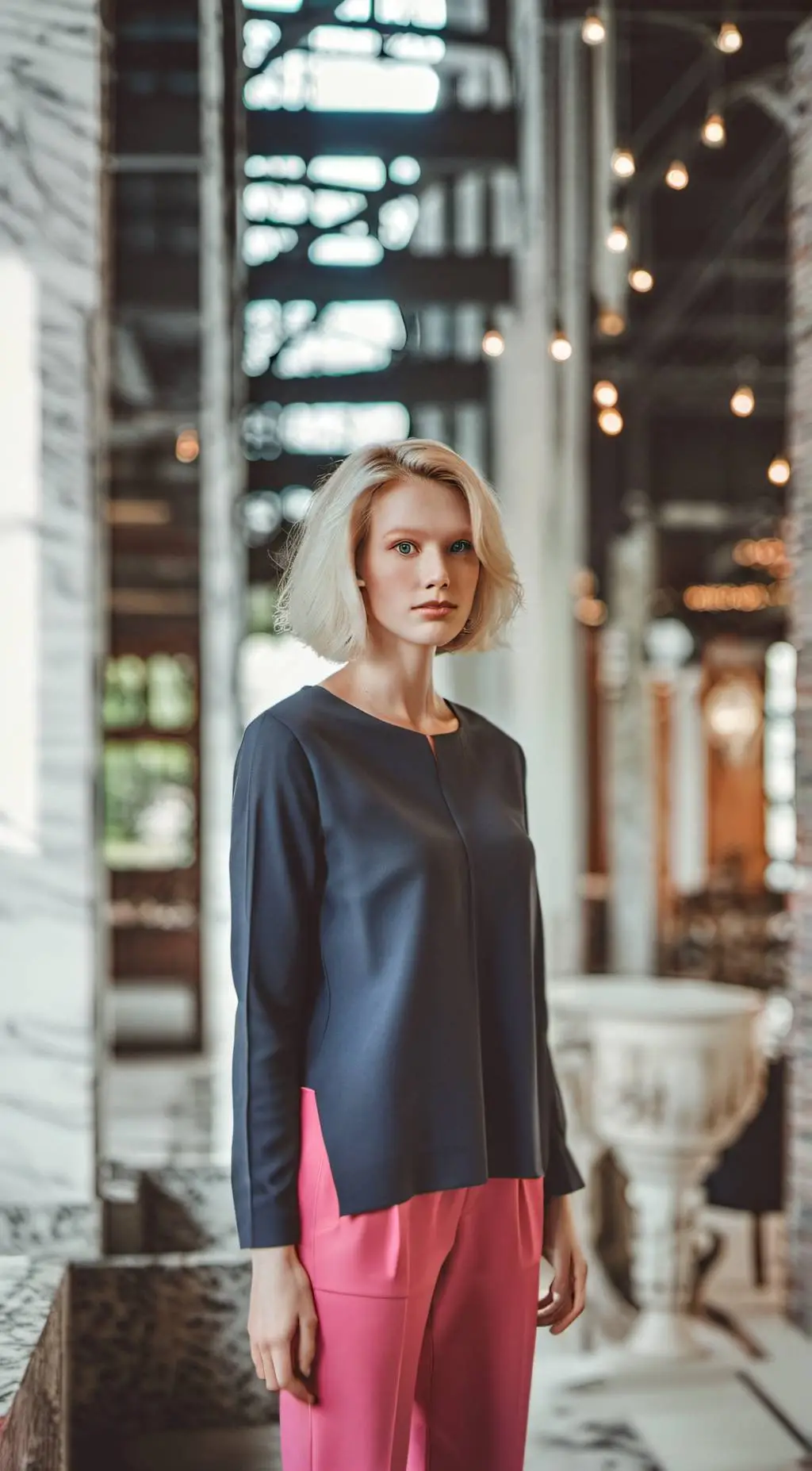 ai character: Violet background