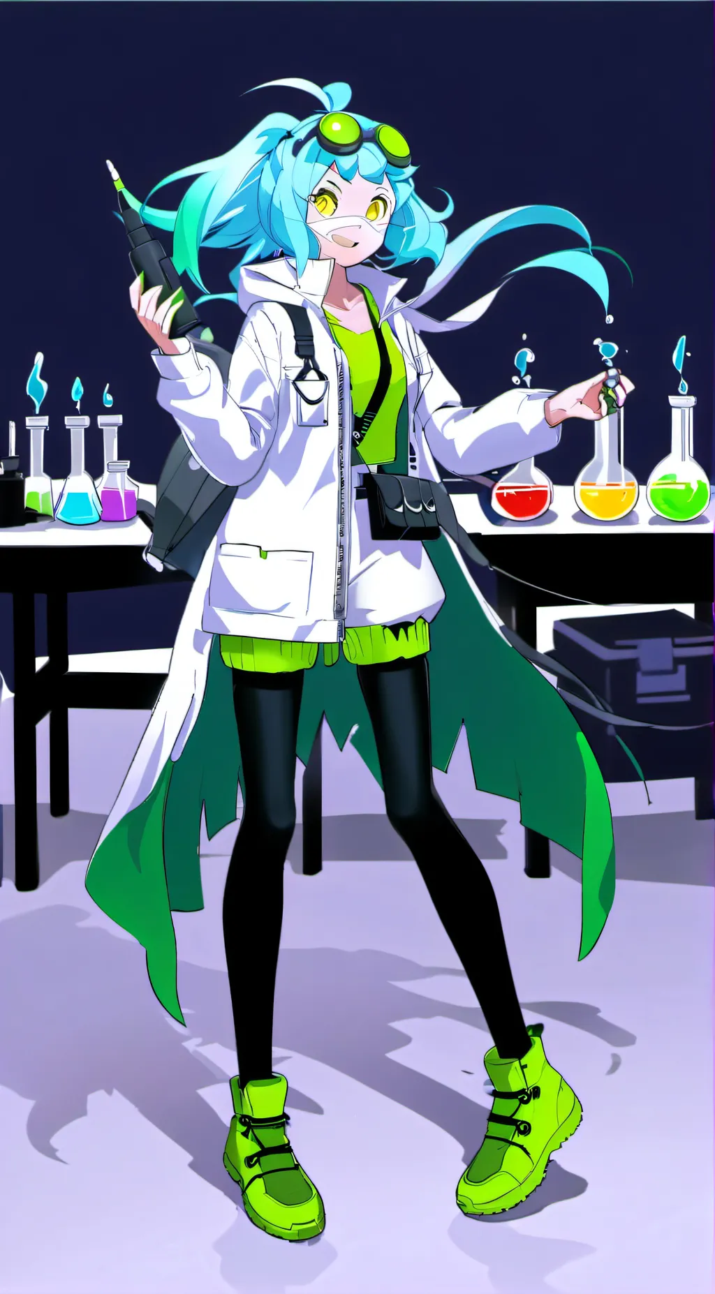 ai character: human flasque background