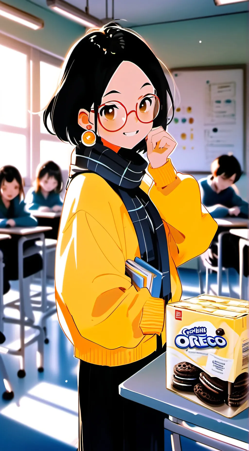 ai character: Miss circles 's fr background