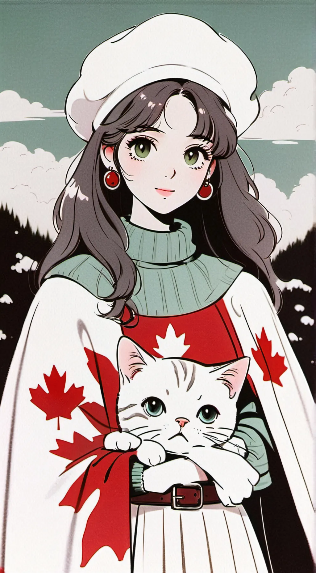 ai character: Canada 🇨🇦 🍁 🇨🇦 🍁  background