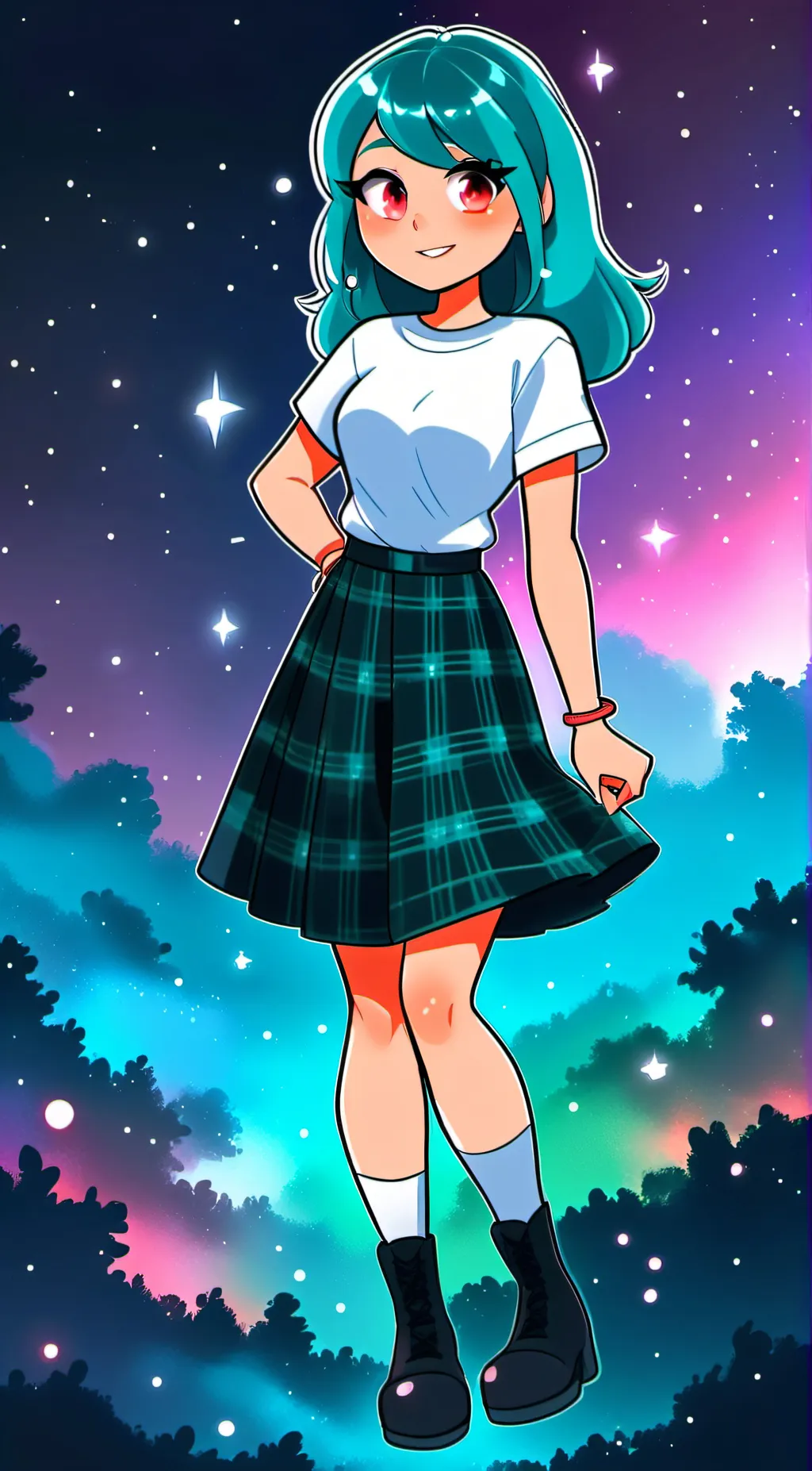 ai character: Sky from FNF  background