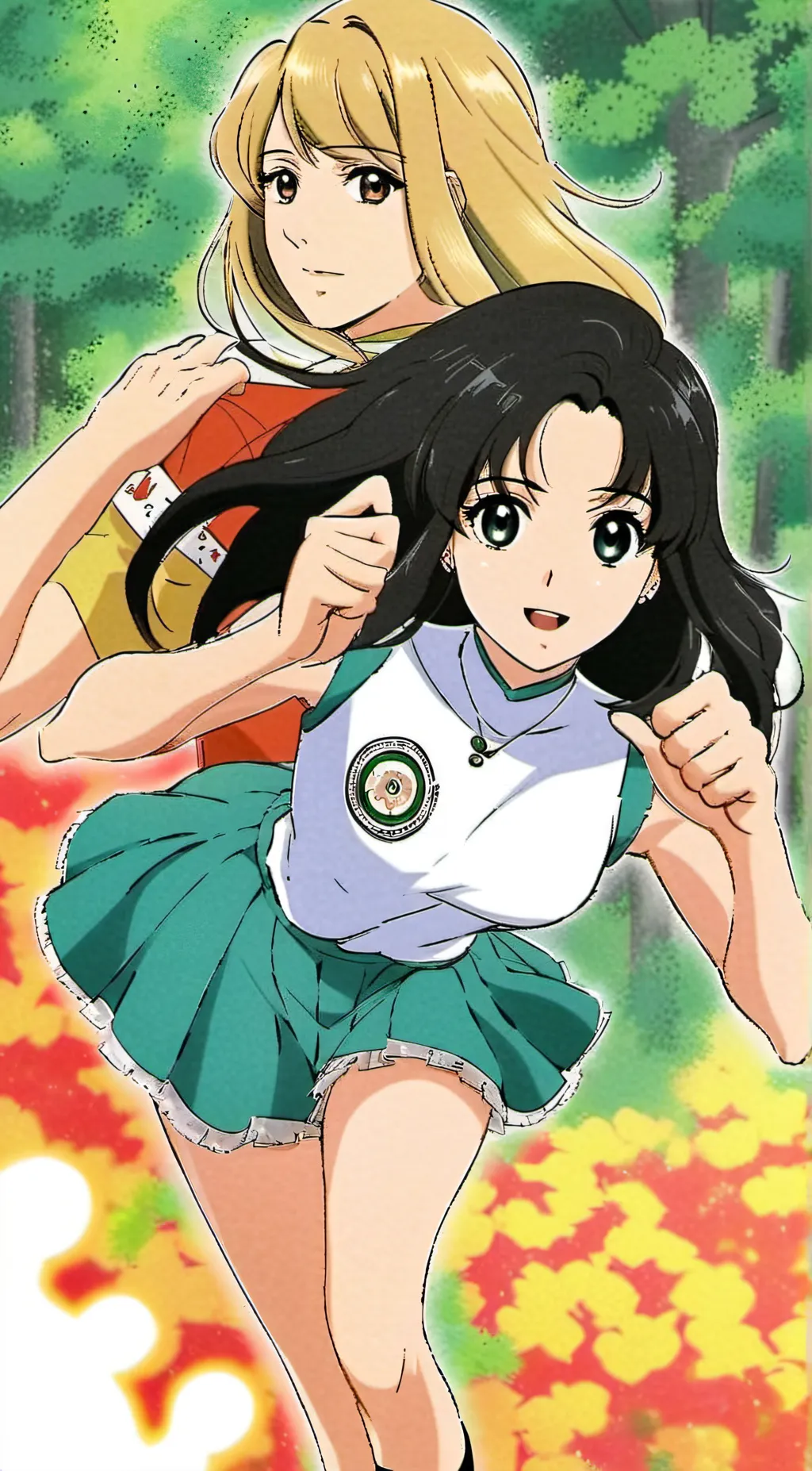 ai character: cute girlfriend background